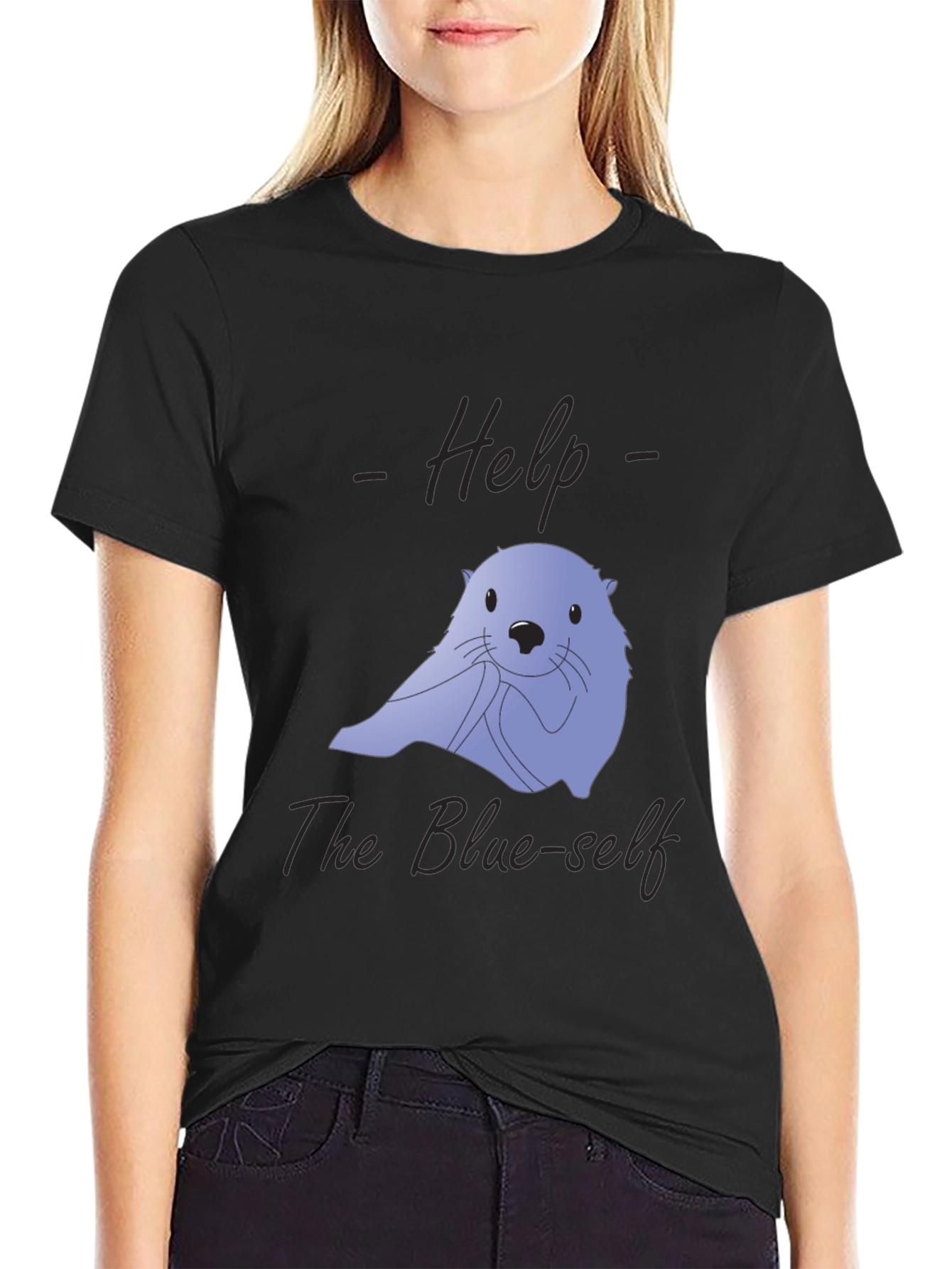 Help The Blue-Self T-Shirt | Unique Graphic Tee