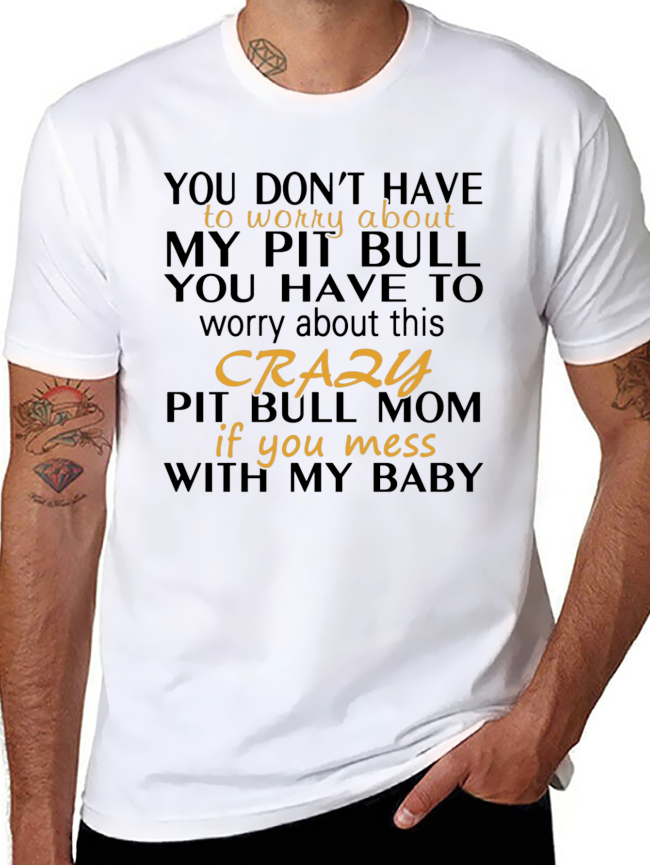 Crazy Pit Bull Mom Graphic Tee