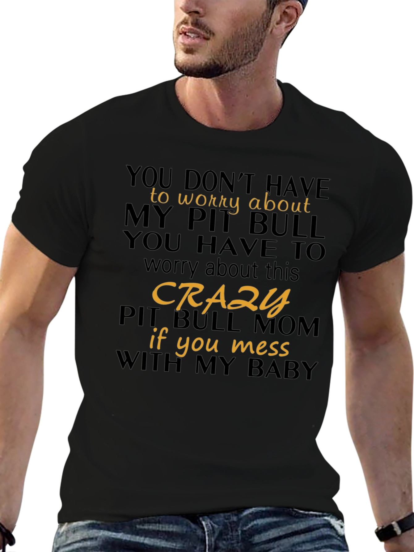 Crazy Pit Bull Mom Graphic Tee