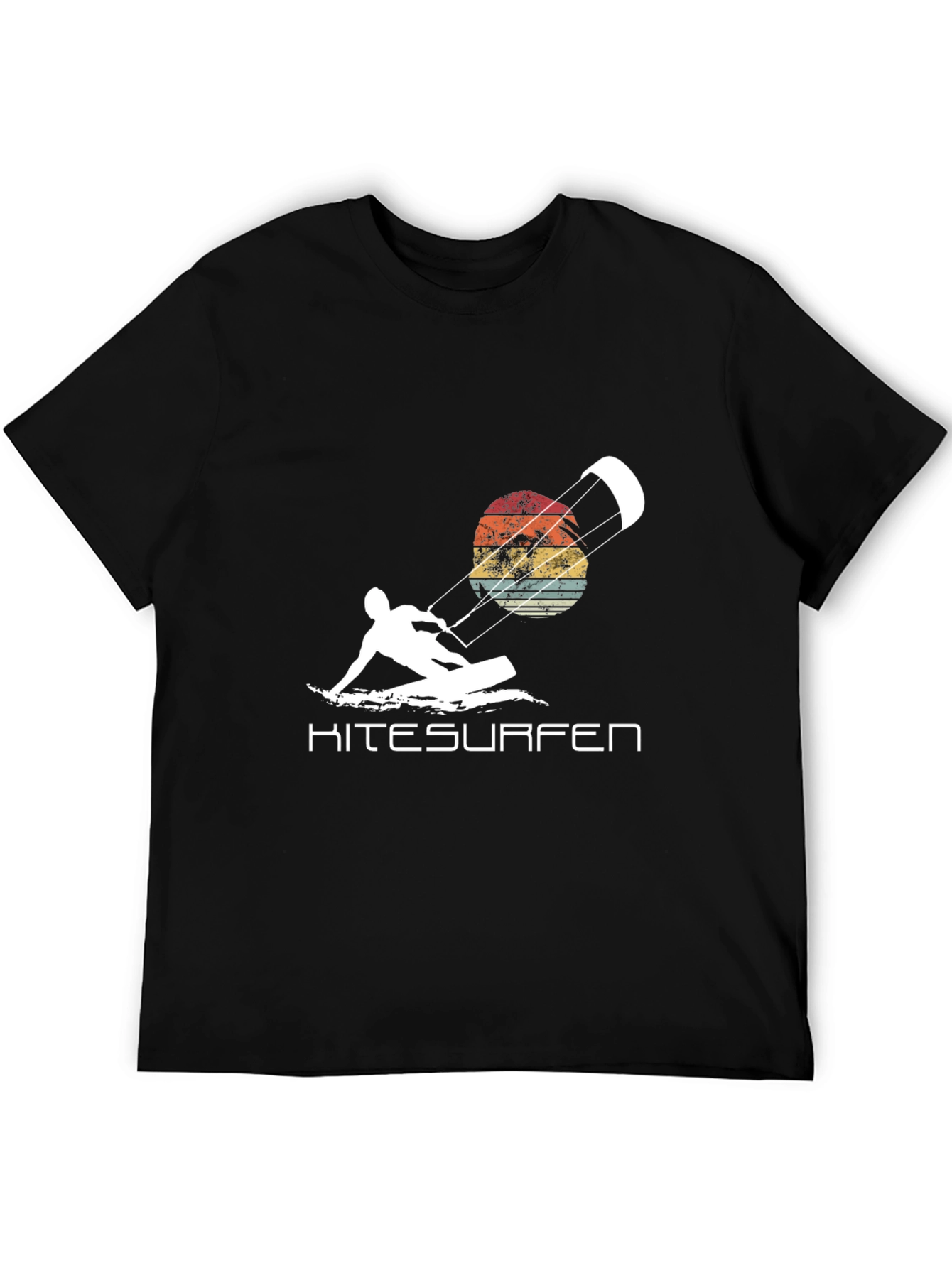 Kitesurfen T-Shirt Retro Sunset Watersport Tee