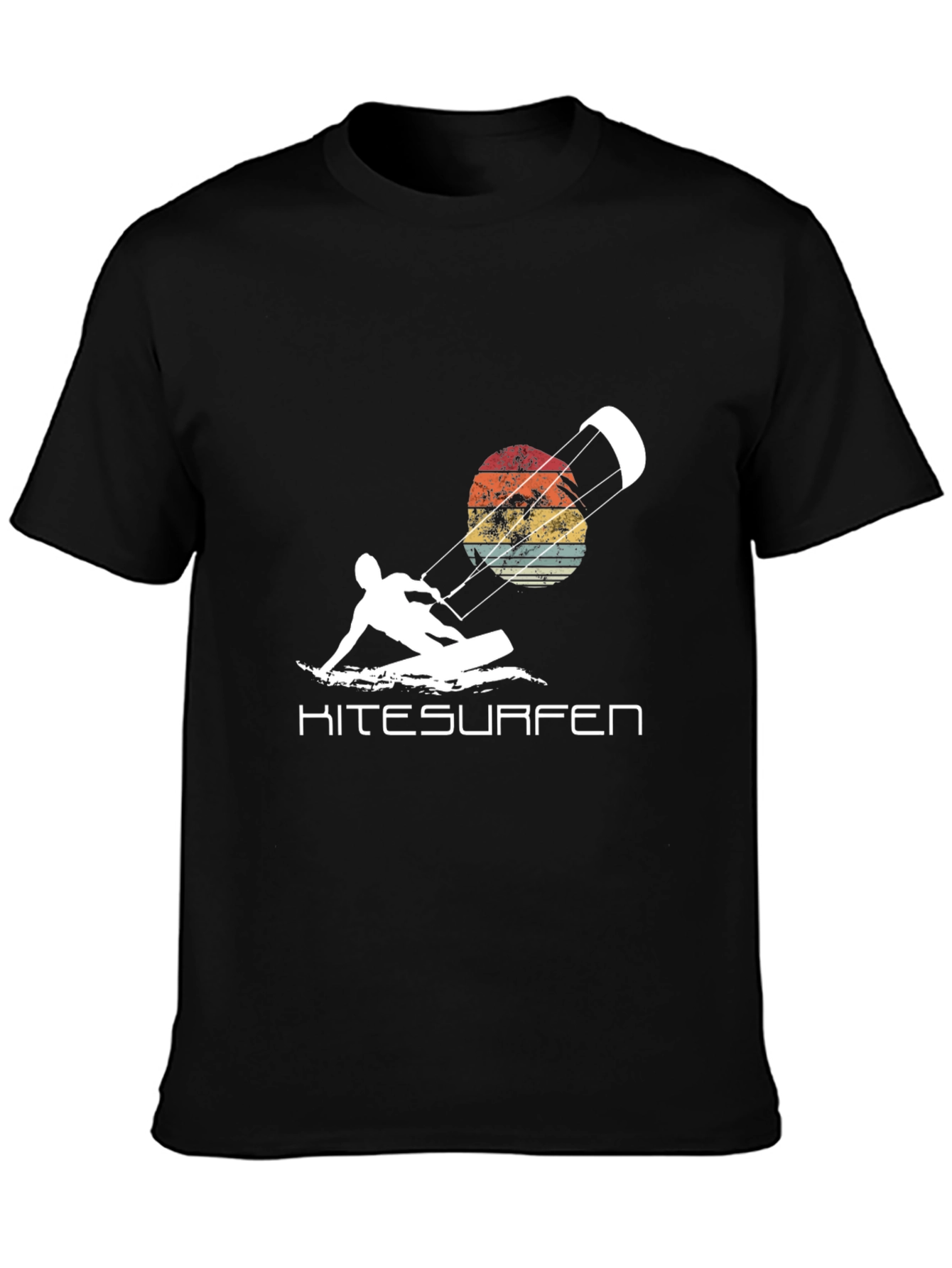 Kitesurfen T-Shirt Retro Sunset Watersport Tee