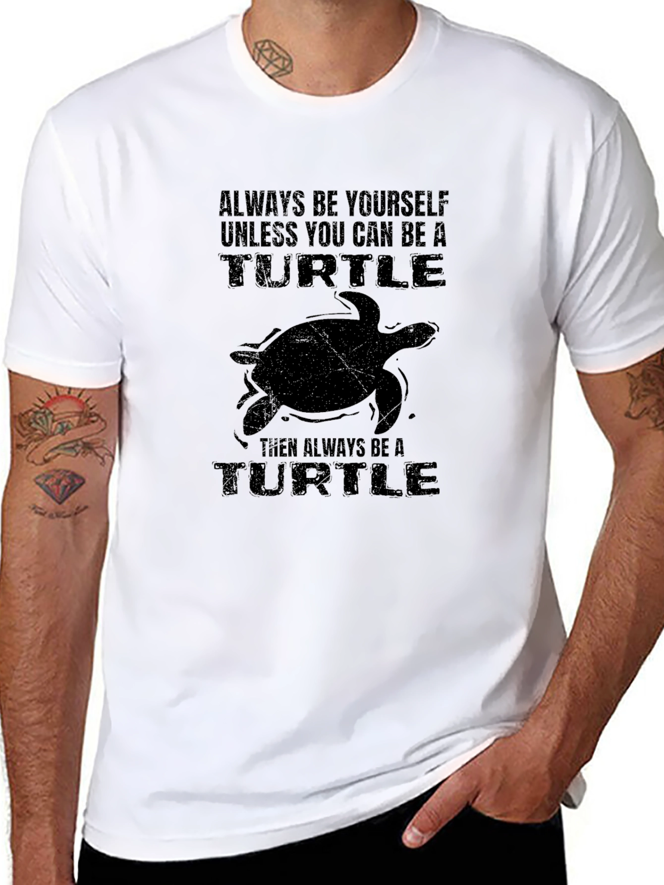 Funny Turtle Graphic T-Shirt - Always Be A Turtle