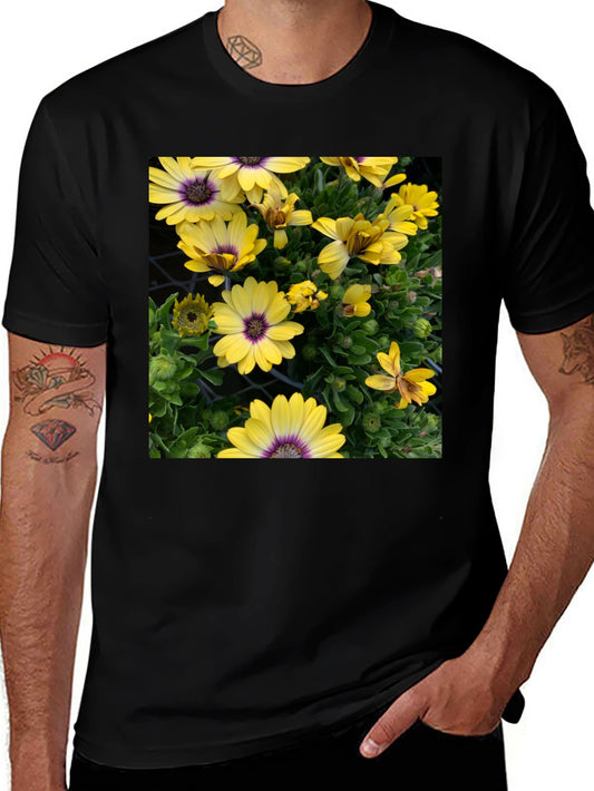 Floral Graphic T-Shirt - Yellow Daisy Print