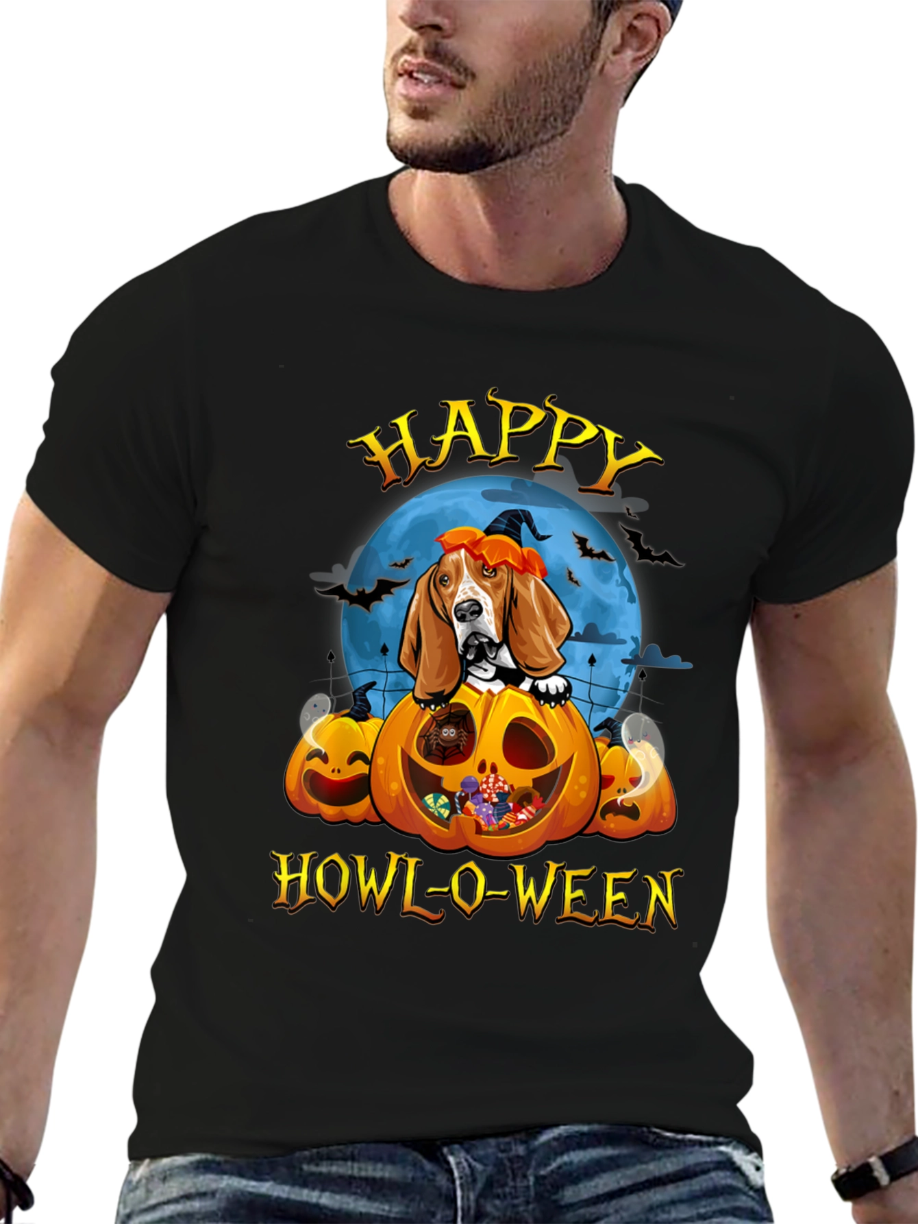 Happy Howl-O-Ween Dog T-Shirt