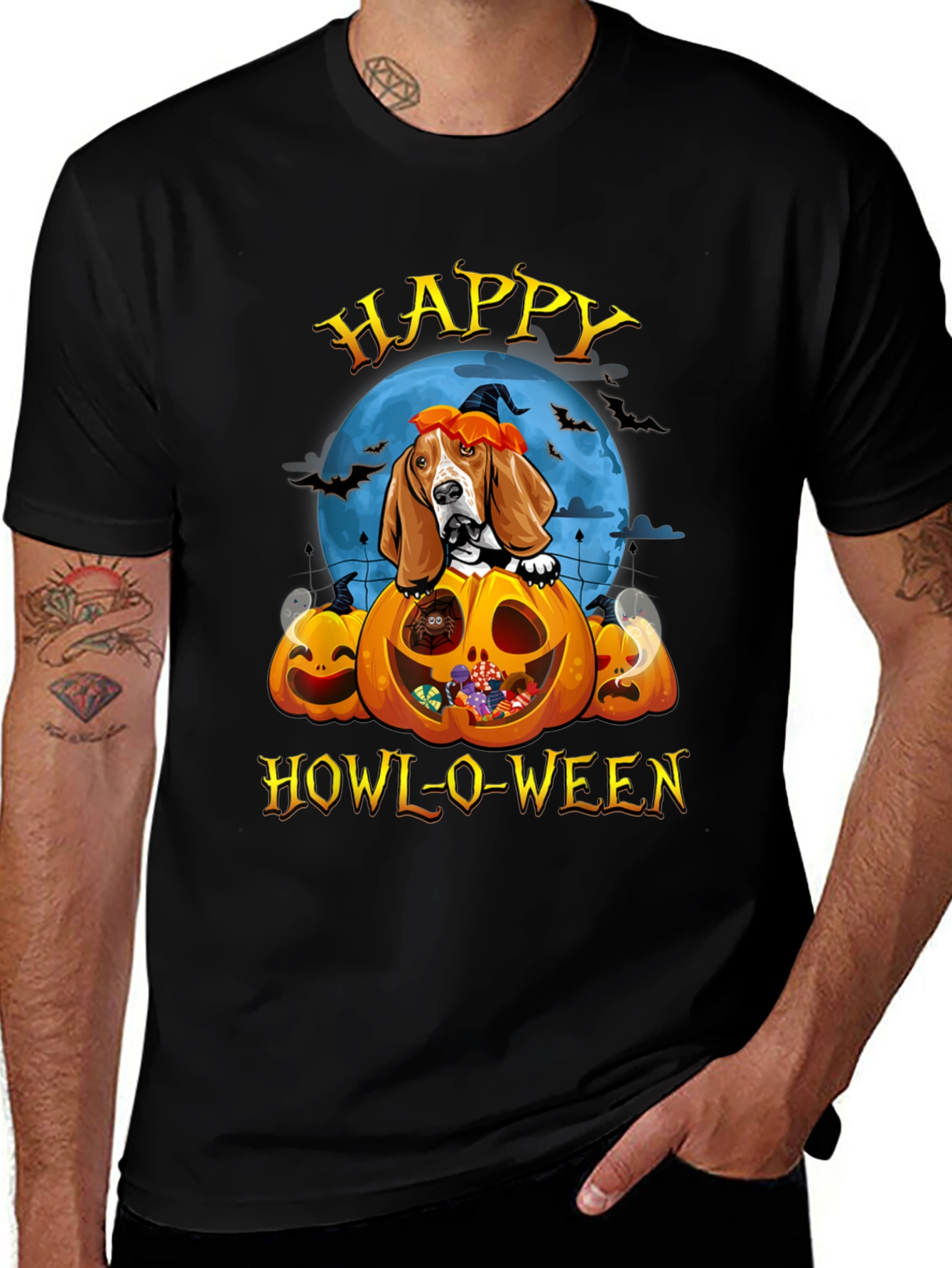Happy Howl-O-Ween Dog T-Shirt
