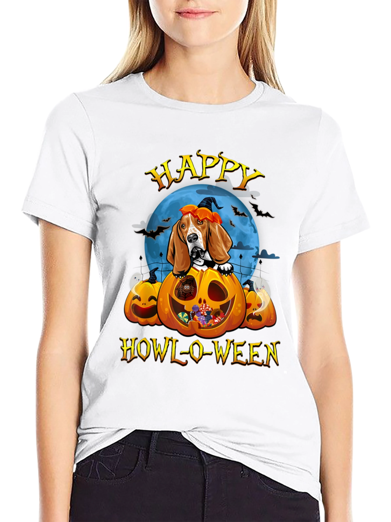 Happy Howl-O-Ween Dog T-Shirt