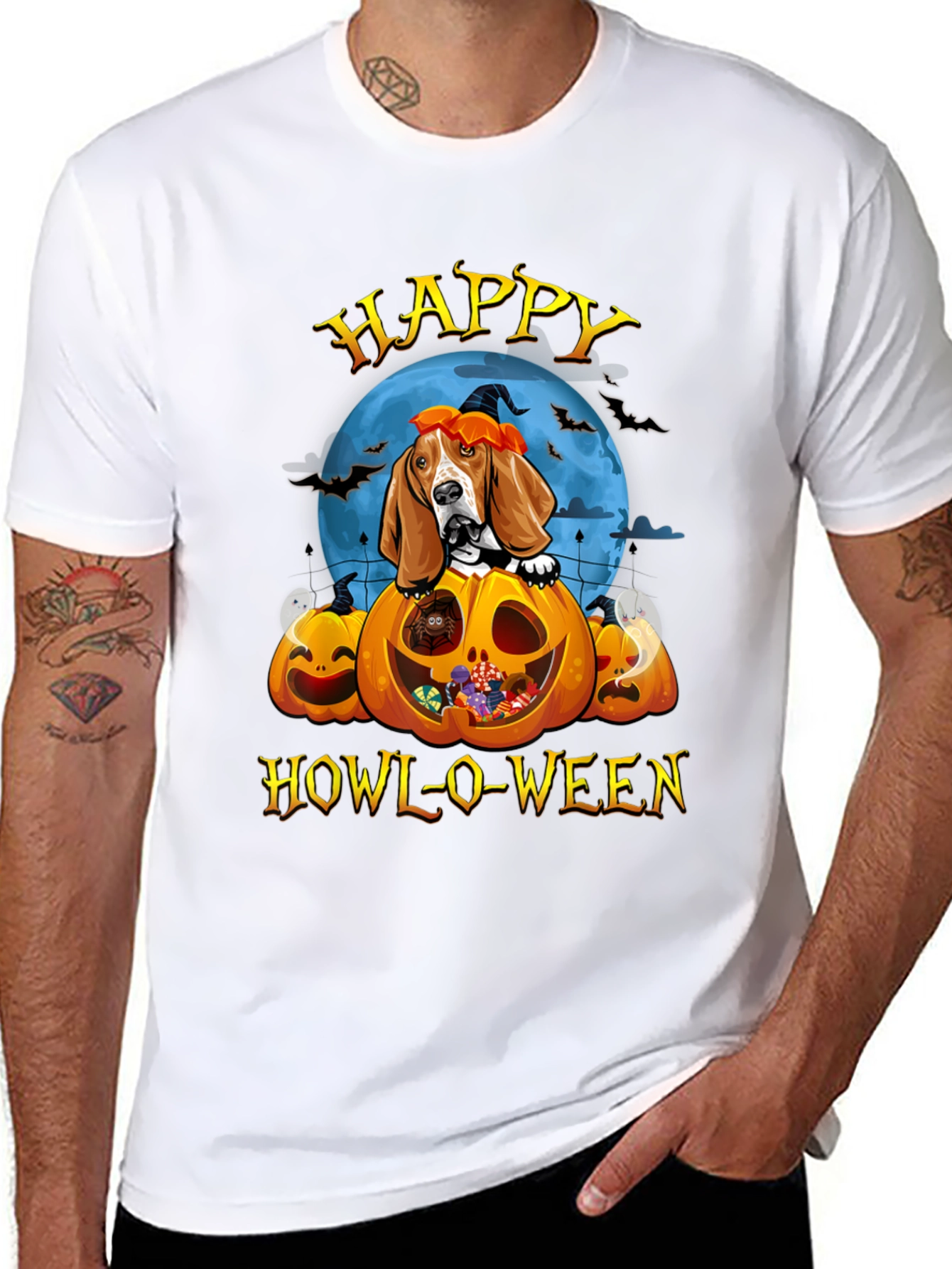 Happy Howl-O-Ween Dog T-Shirt
