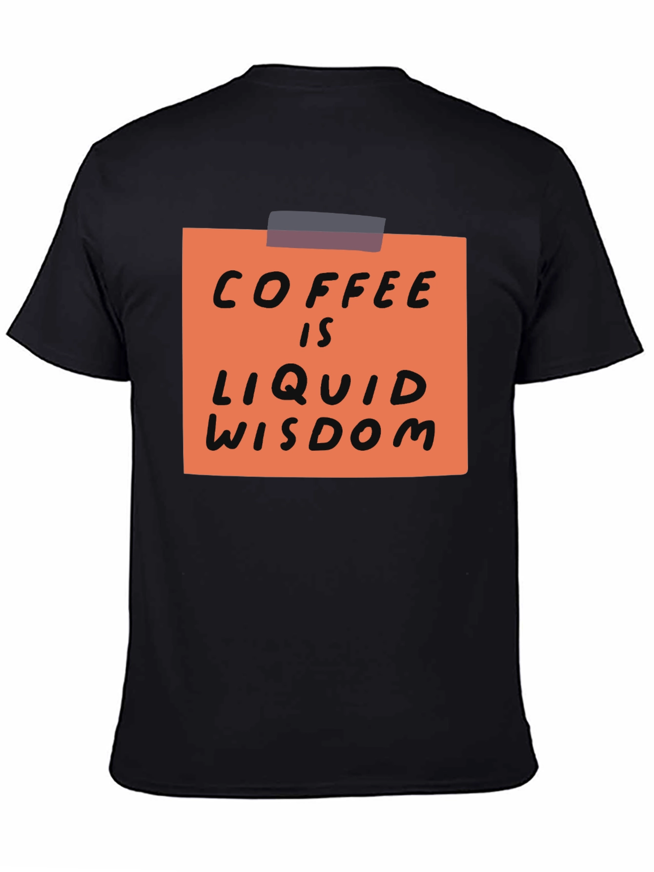 Coffee is Liquid Wisdom Graphic T-Shirt - Black