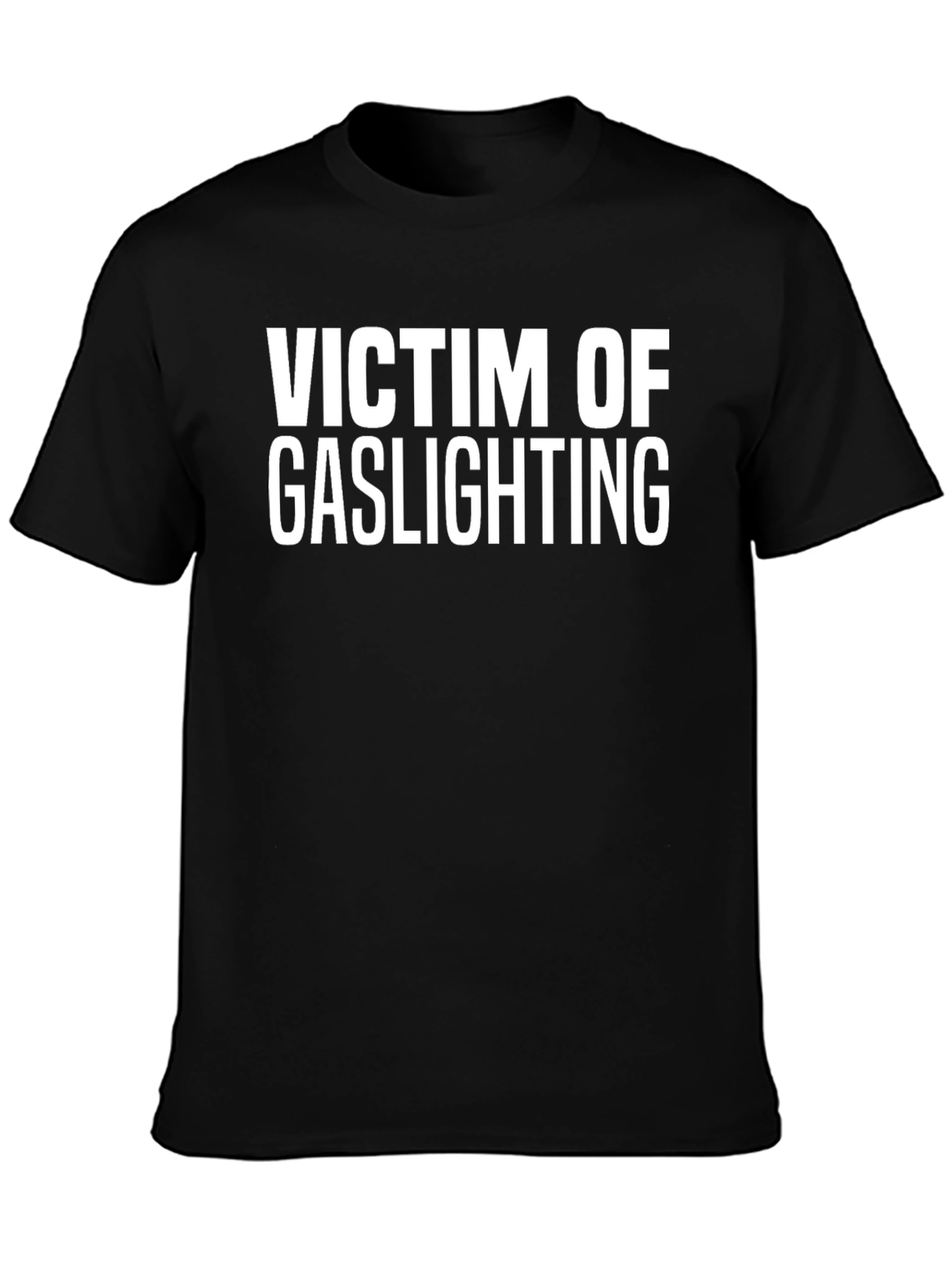 Victim of Gaslighting Graphic Tee - Black