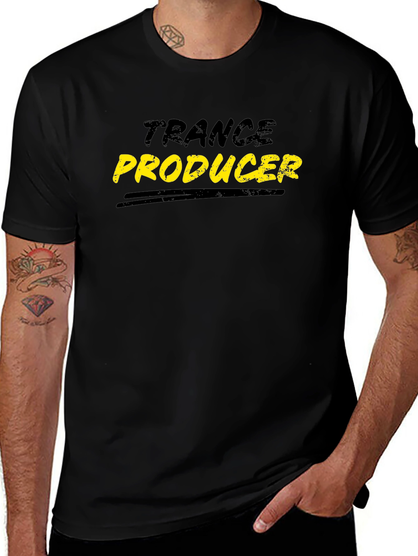 Trance Producer Black Graphic T-Shirt