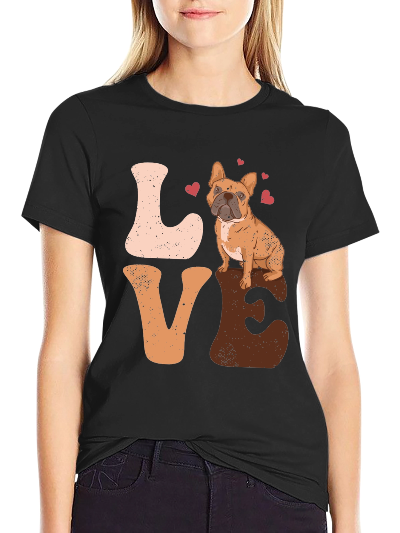 French Bulldog LOVE Graphic Tee