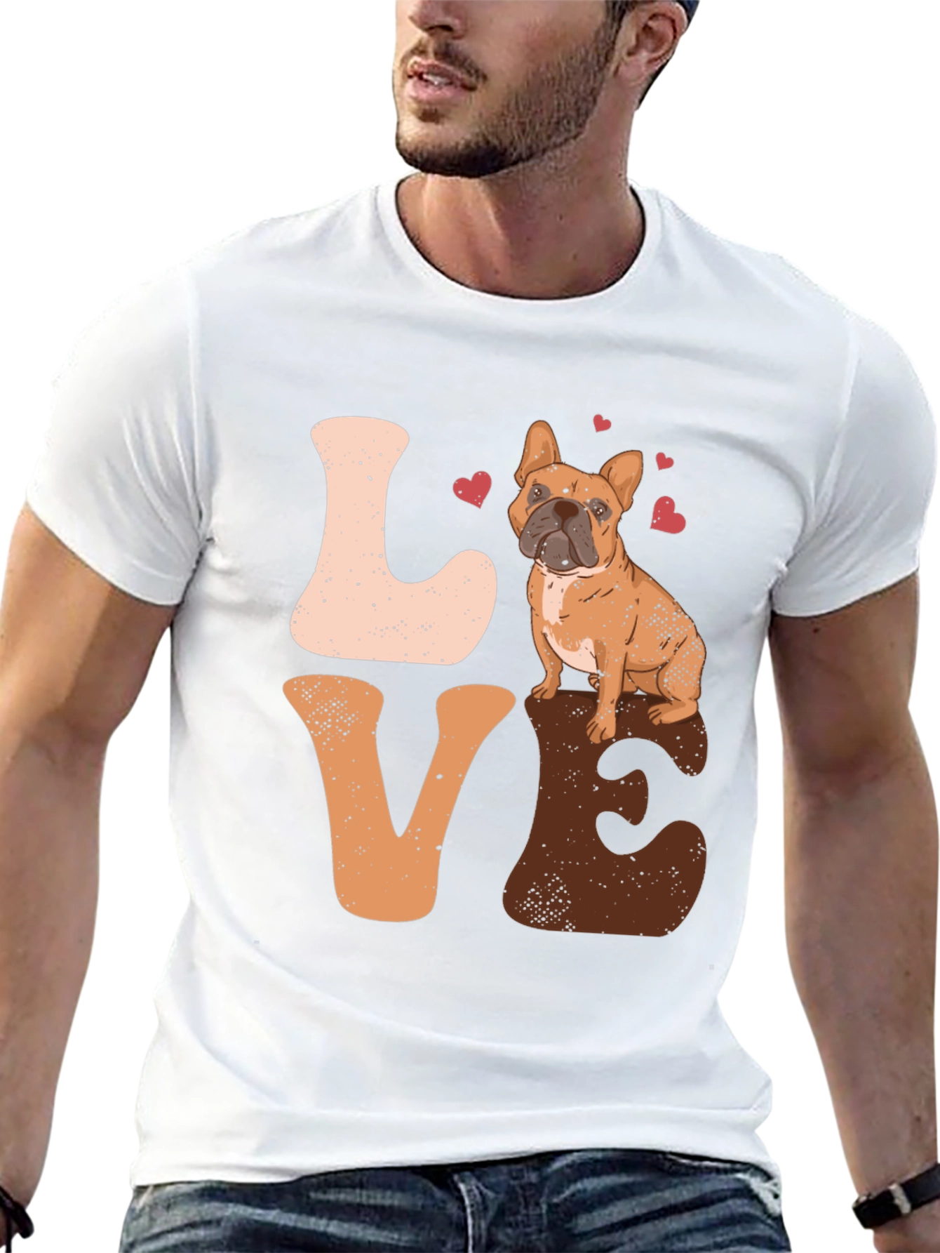 French Bulldog LOVE Graphic Tee