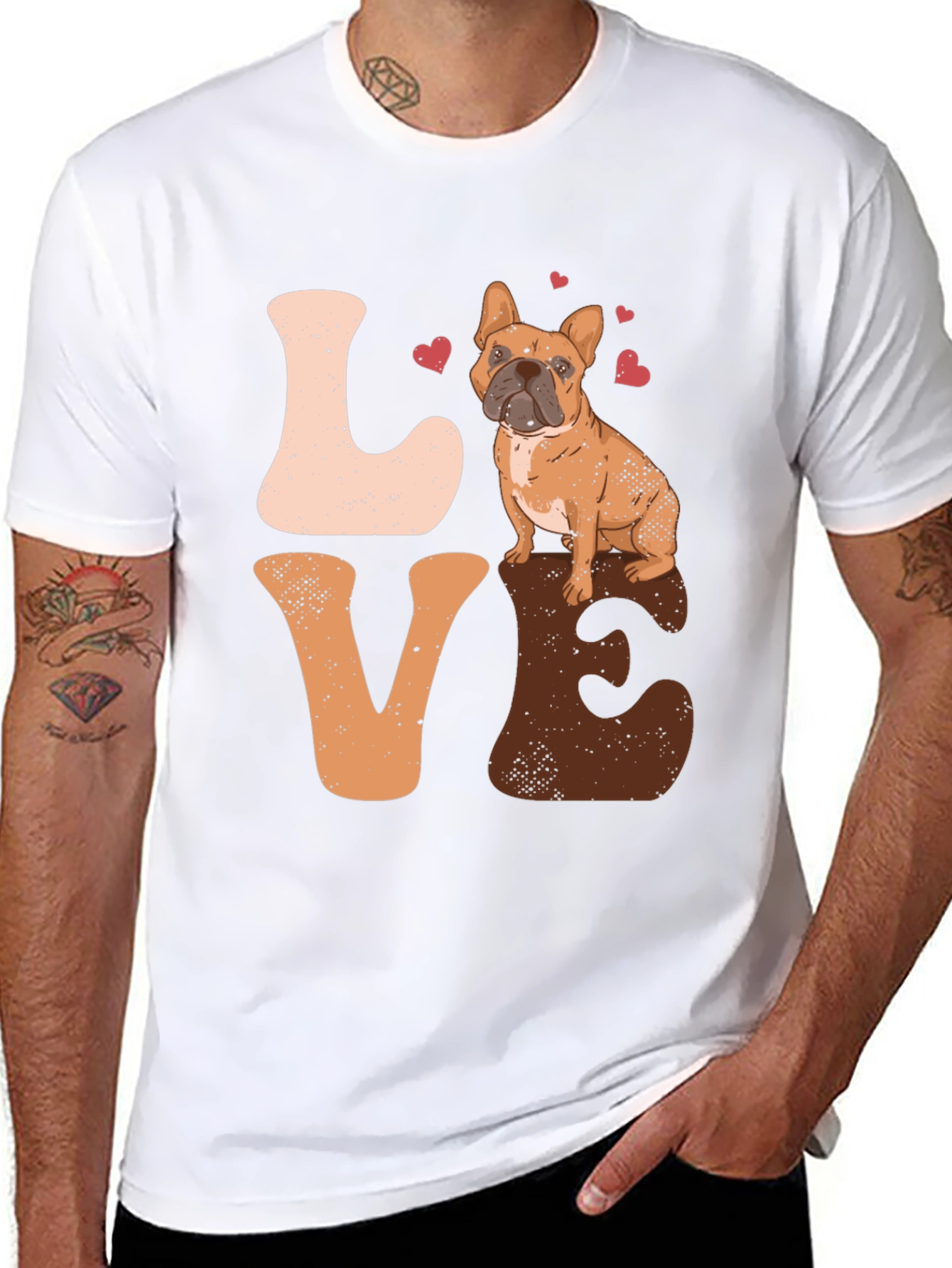 French Bulldog LOVE Graphic Tee