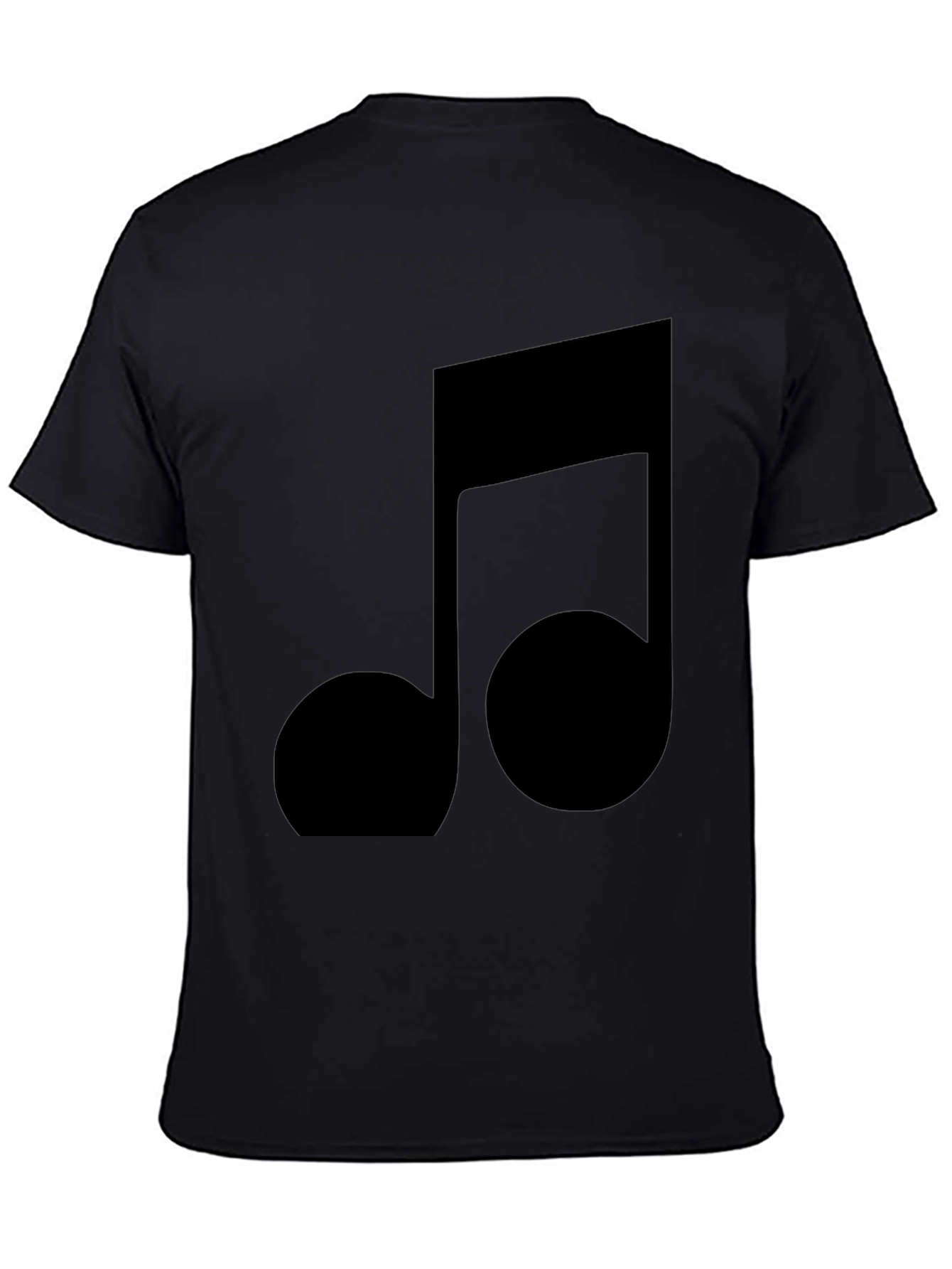 Music Note Graphic Tee - Black T-Shirt