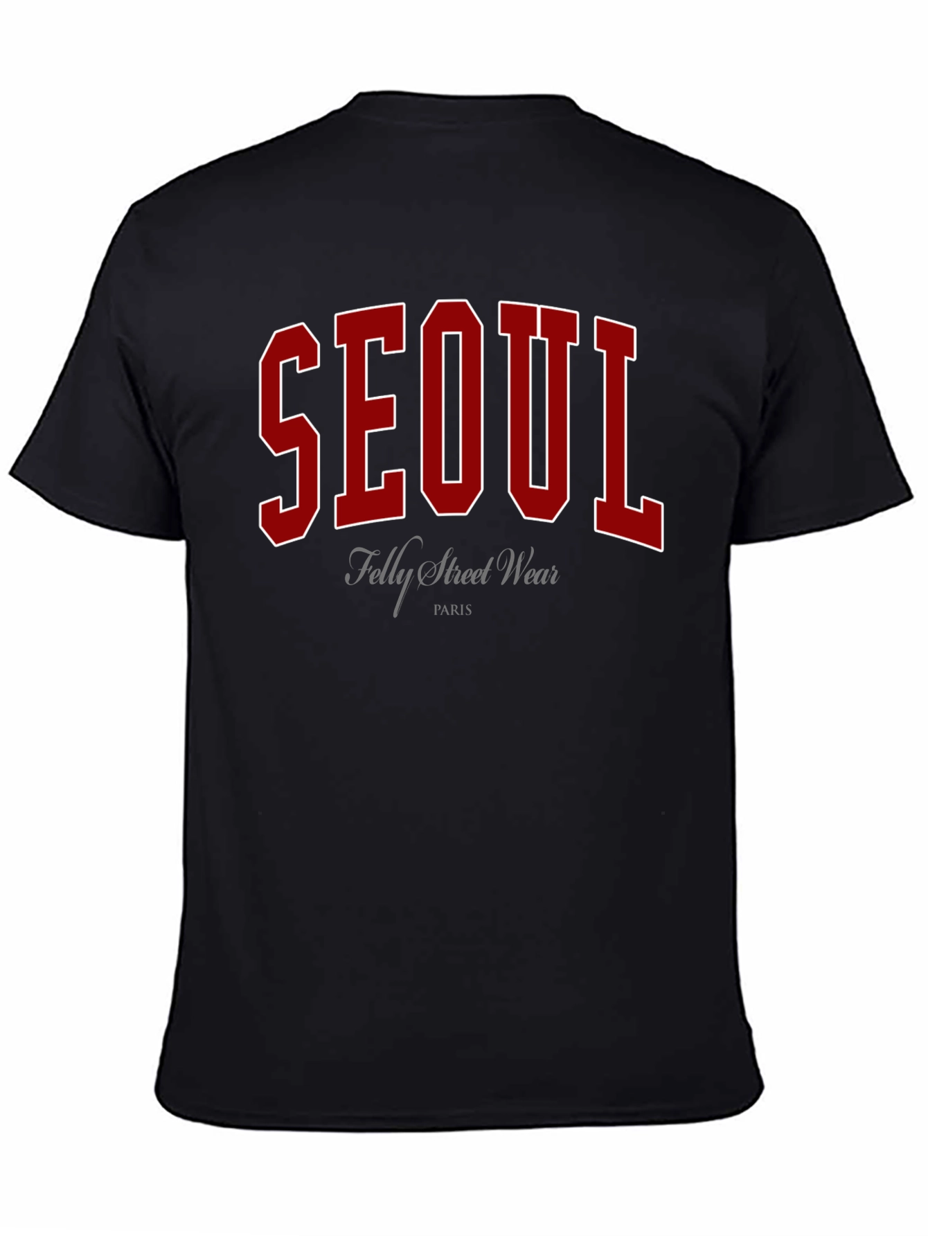 Seoul Graphic Print Black T-Shirt