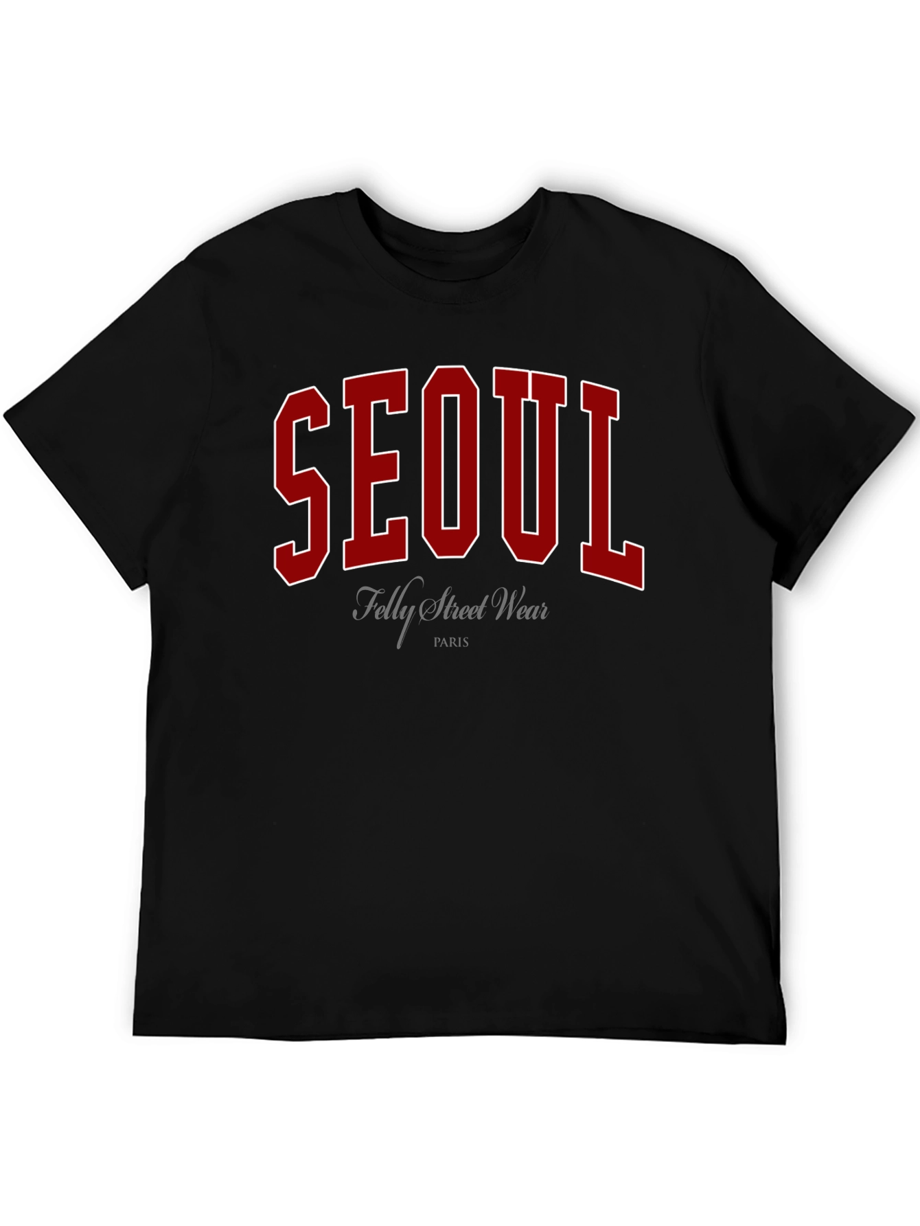 Seoul Graphic Print Black T-Shirt