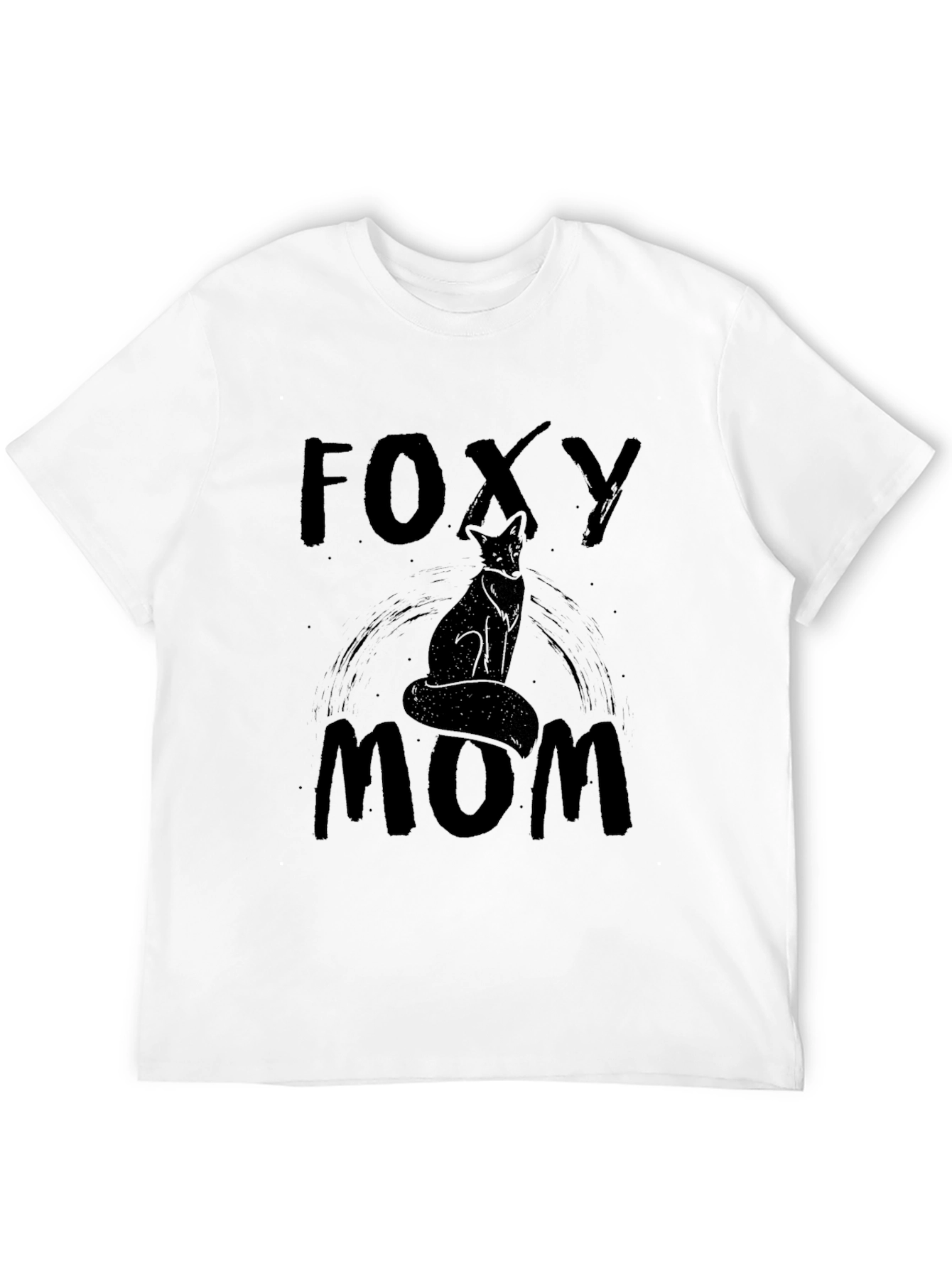 Foxy Mom Graphic T-Shirt - Black Tee