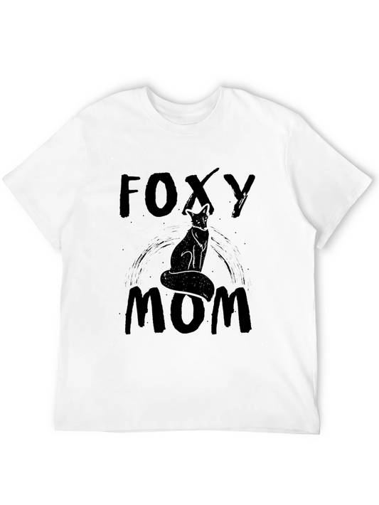 Foxy Mom Graphic T-Shirt - Black Tee