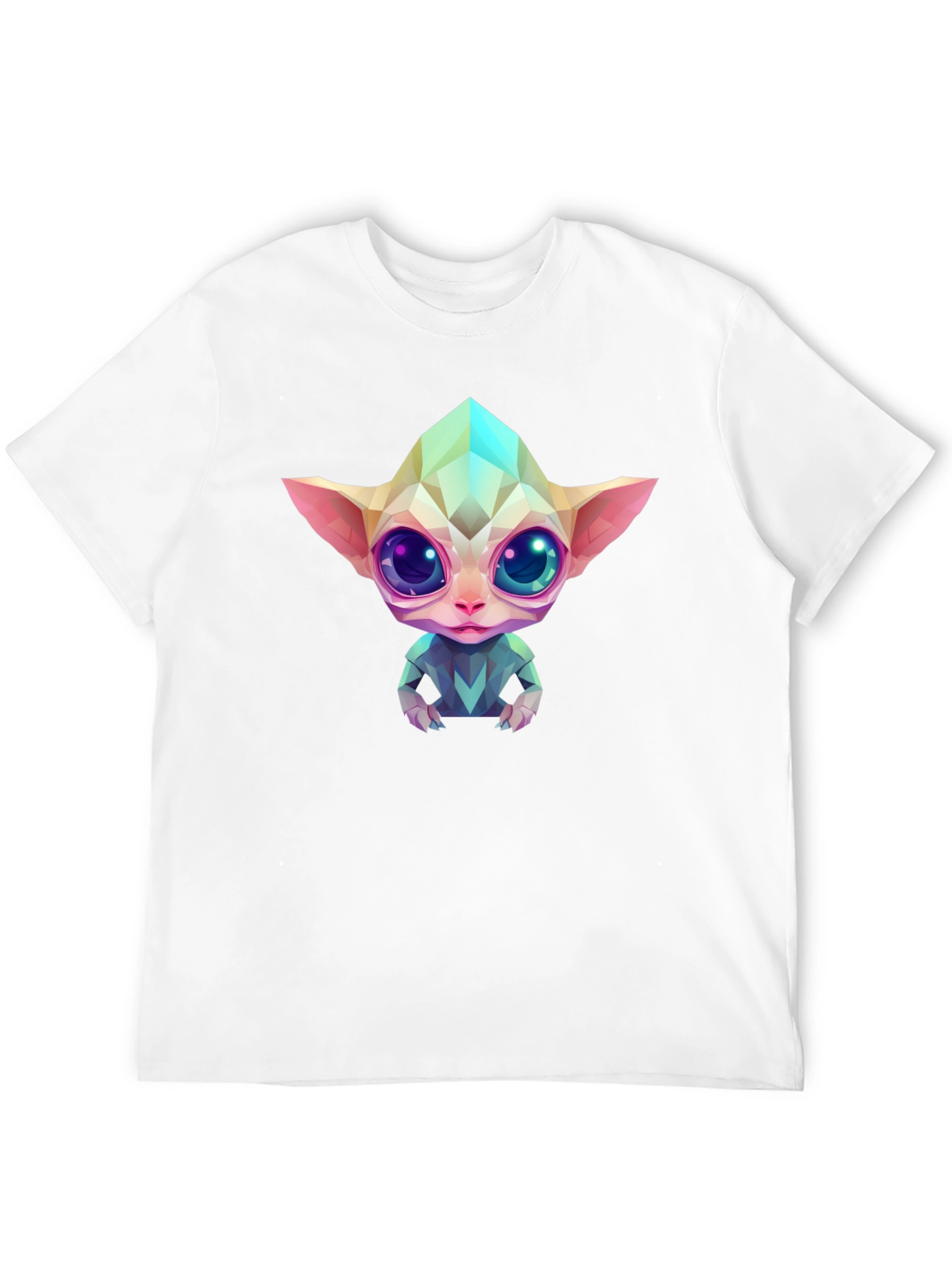 Geometric Alien Graphic Black T-Shirt