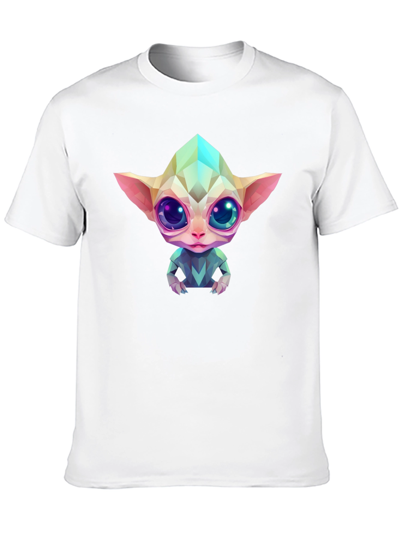 Geometric Alien Graphic Black T-Shirt