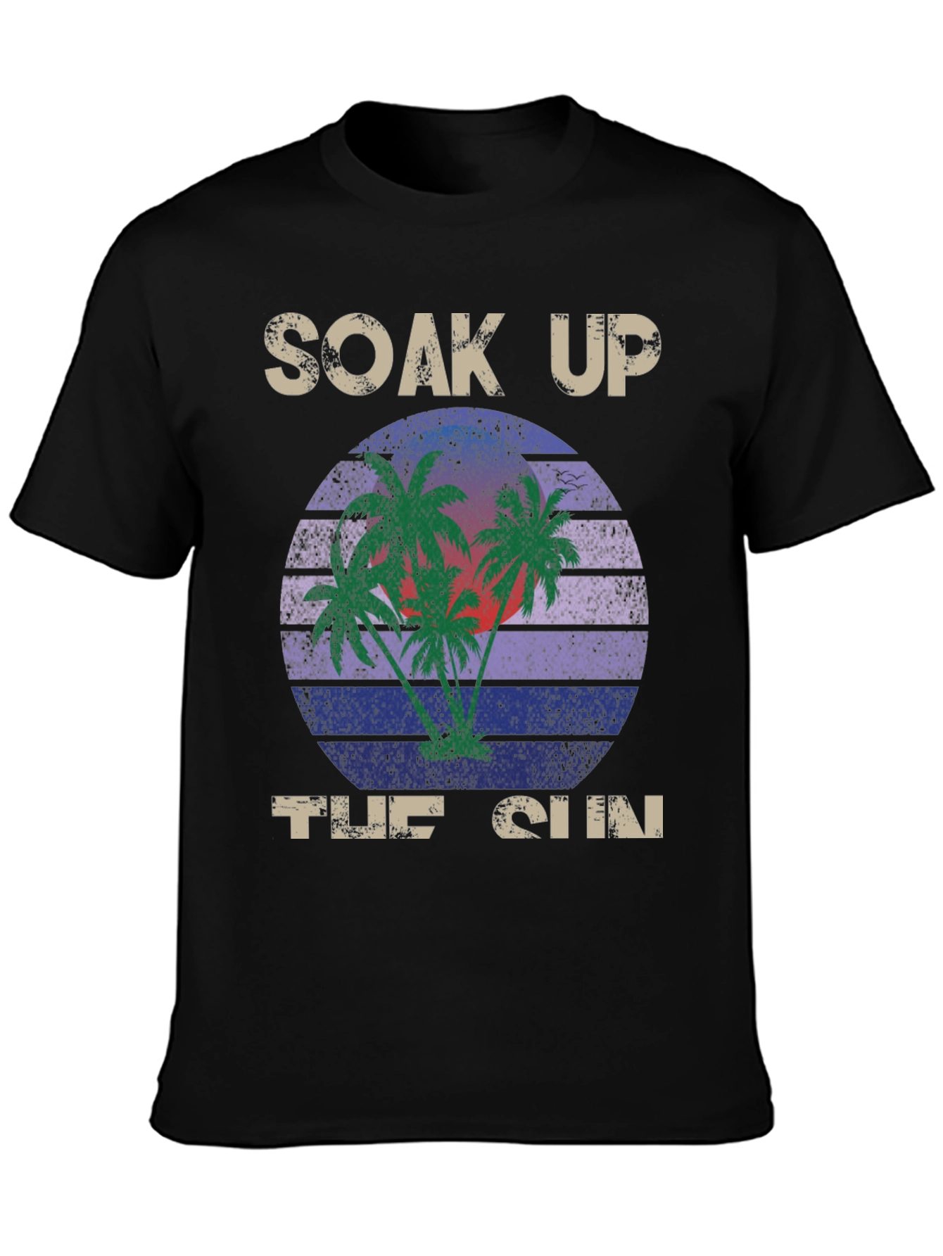 Soak Up the Sun Graphic Tee - Tropical Design