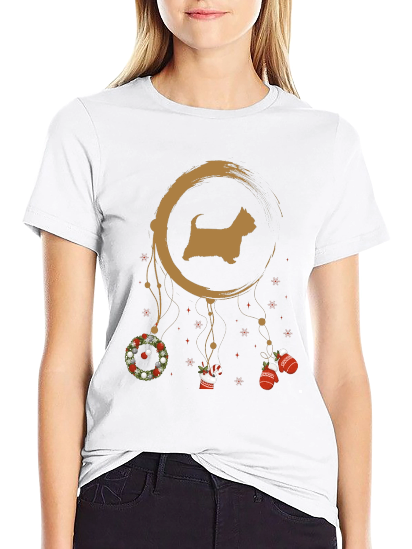Dog Dreamcatcher Graphic Tee - Black