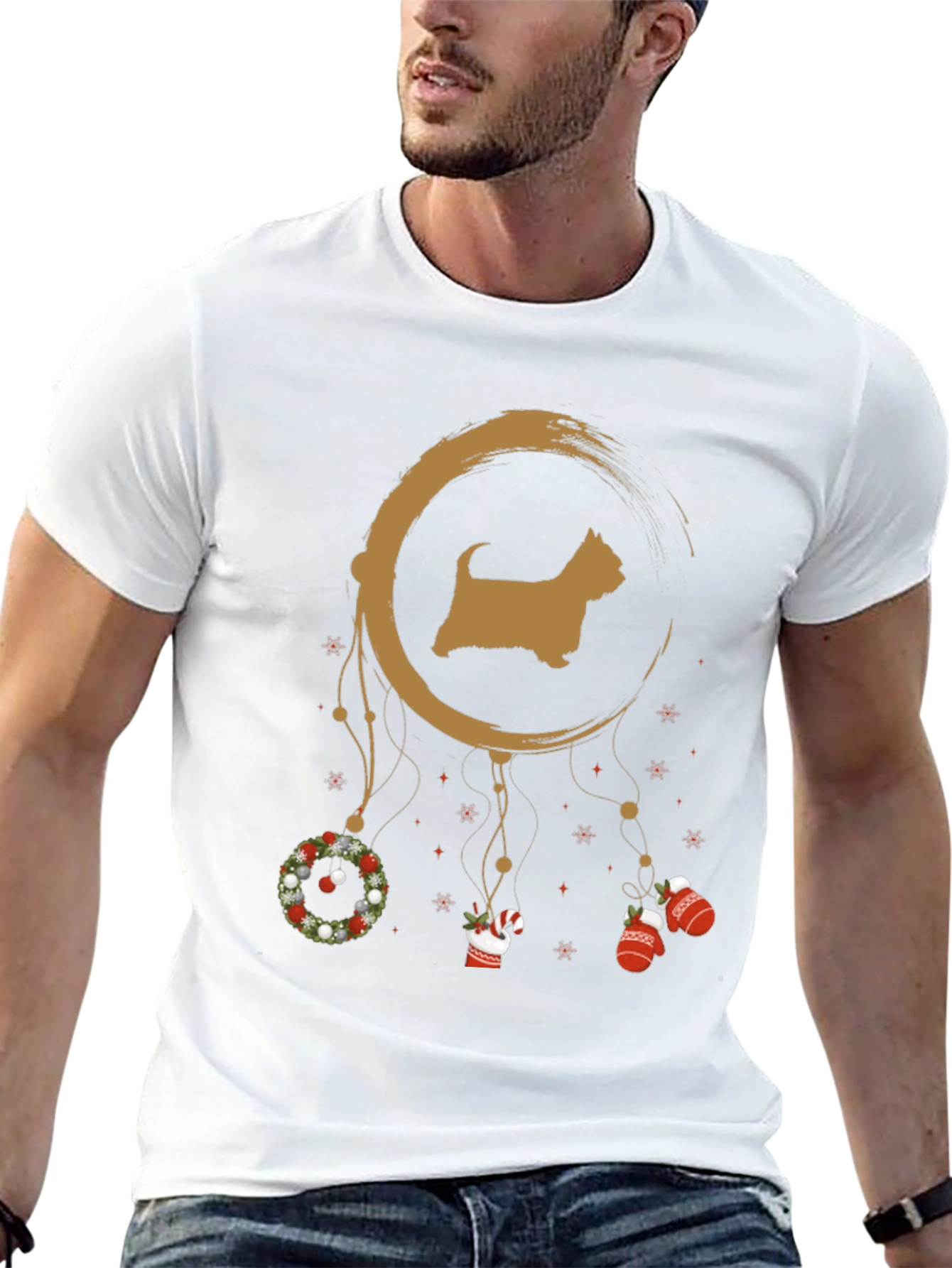 Dog Dreamcatcher Graphic Tee - Black