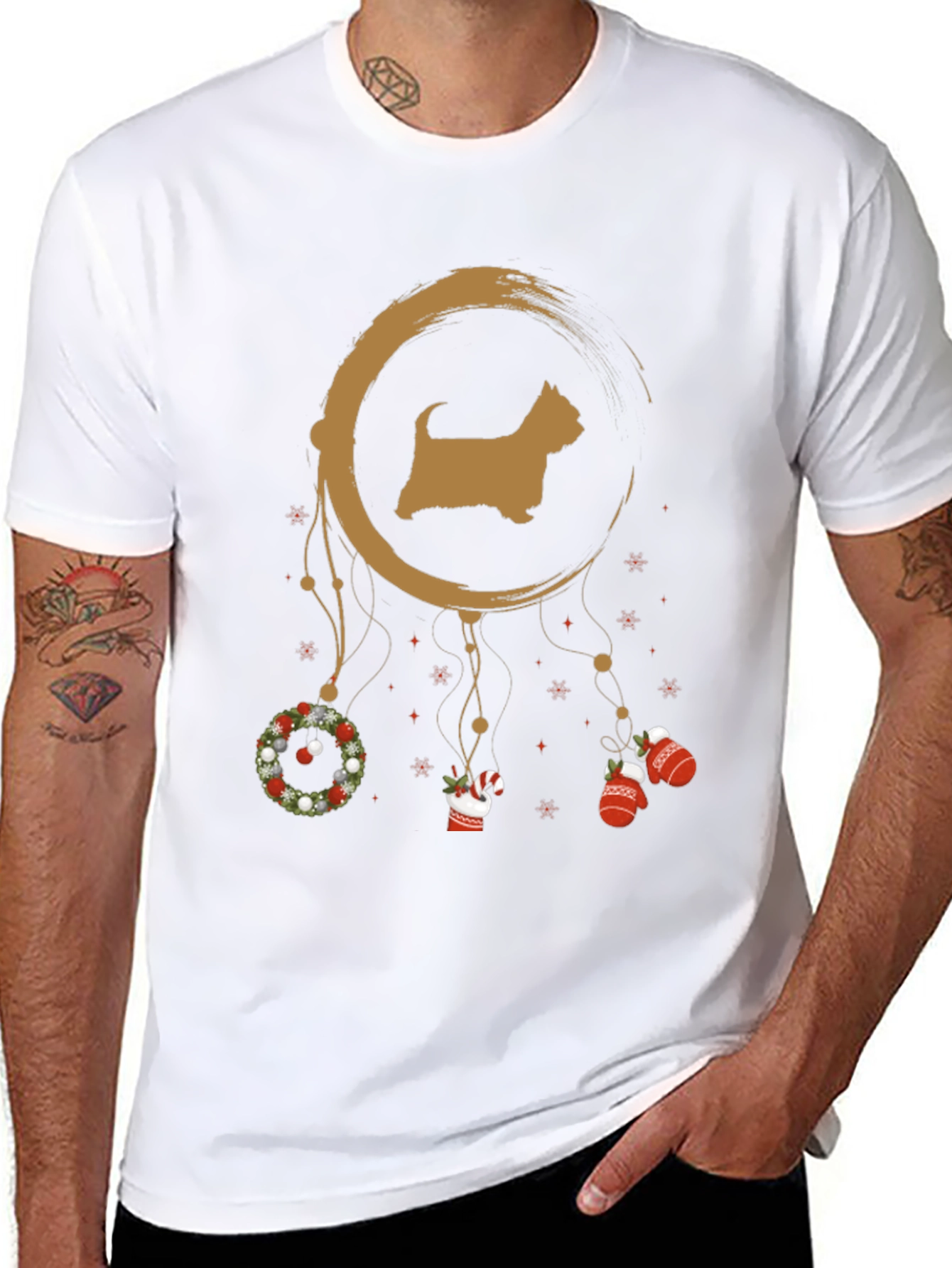 Dog Dreamcatcher Graphic Tee - Black