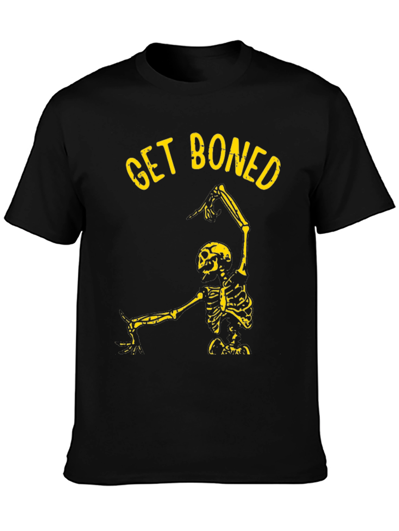 Get Boned Skeleton Graphic Tee - Black