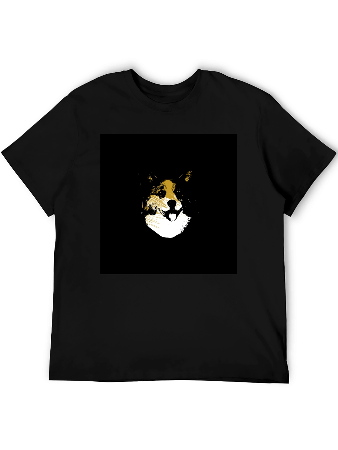 Dog Graphic Black T-Shirt - Stylish Animal Lover Tee