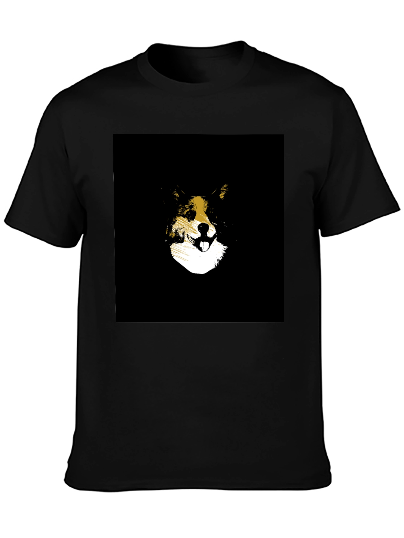 Dog Graphic Black T-Shirt - Stylish Animal Lover Tee