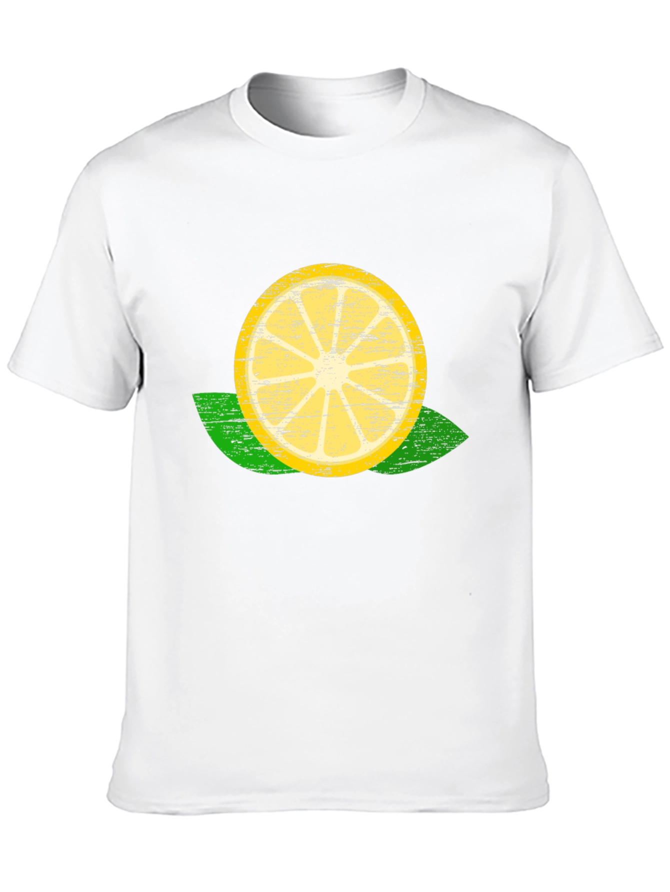 Lemon Slice Graphic Tee - Black Cotton T-Shirt