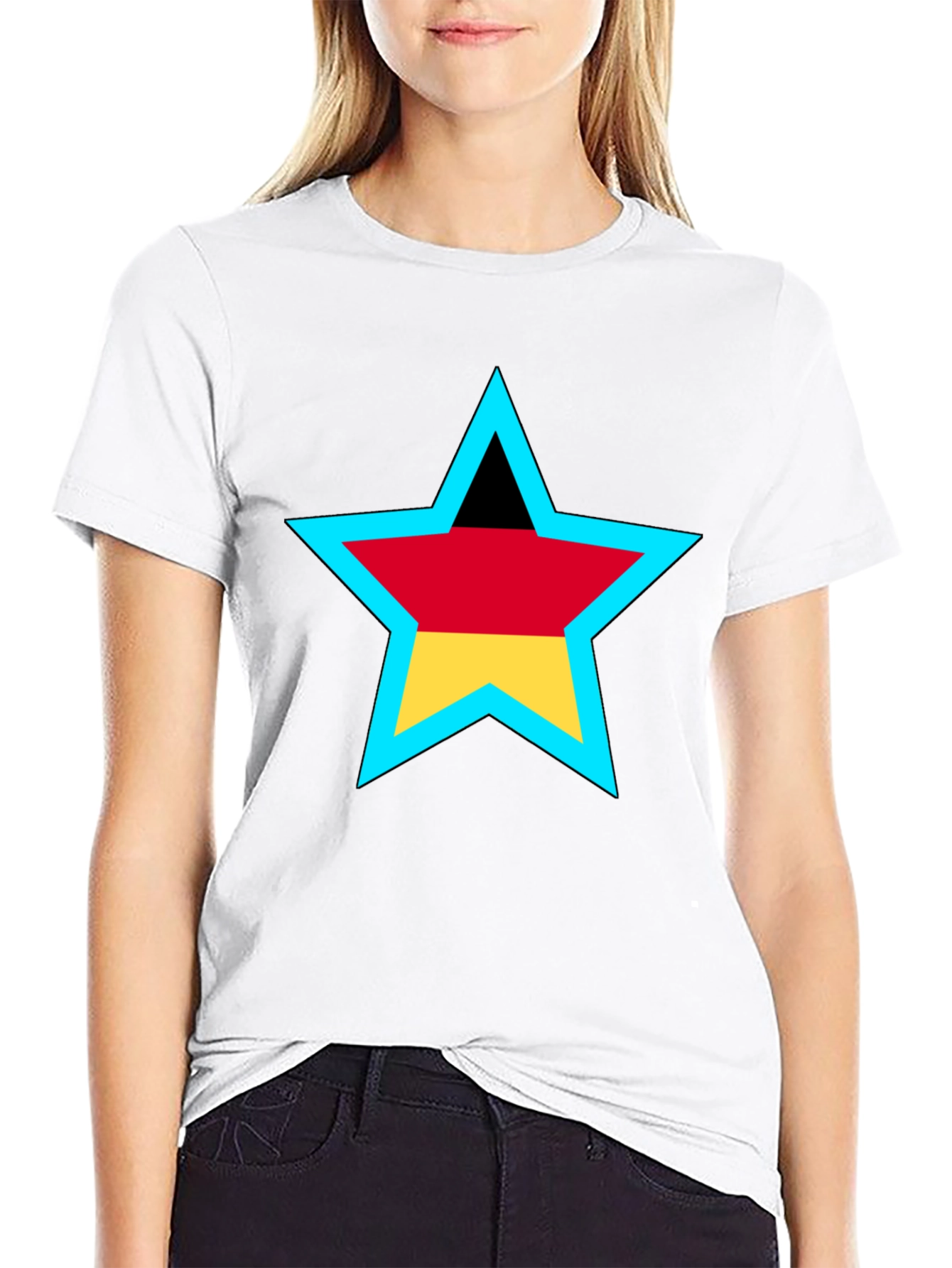 German Flag Star Graphic T-Shirt