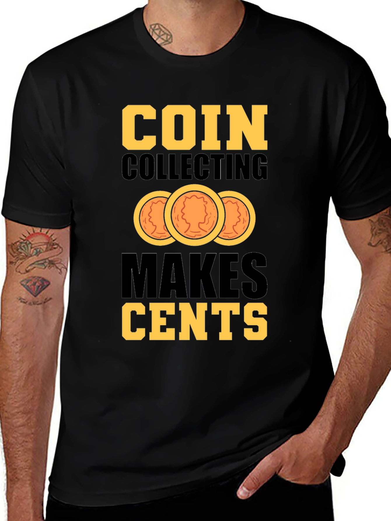 Coin Collecting Makes Cents Graphic T-Shirt