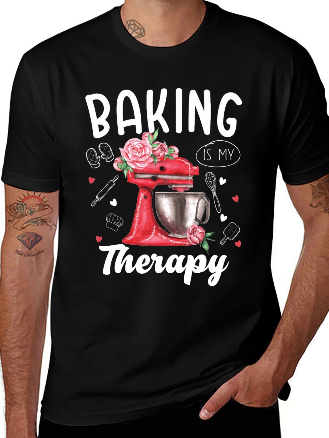 Baking is My Therapy Graphic T-Shirt