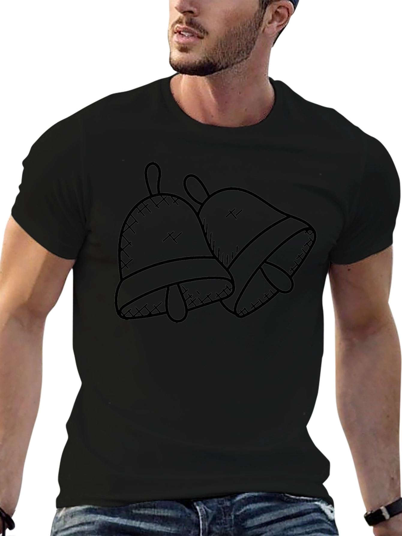 Cartoon Bells Black T-Shirt