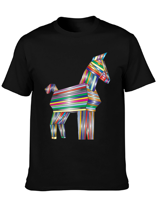 Geometric Origami Horse Graphic Tee