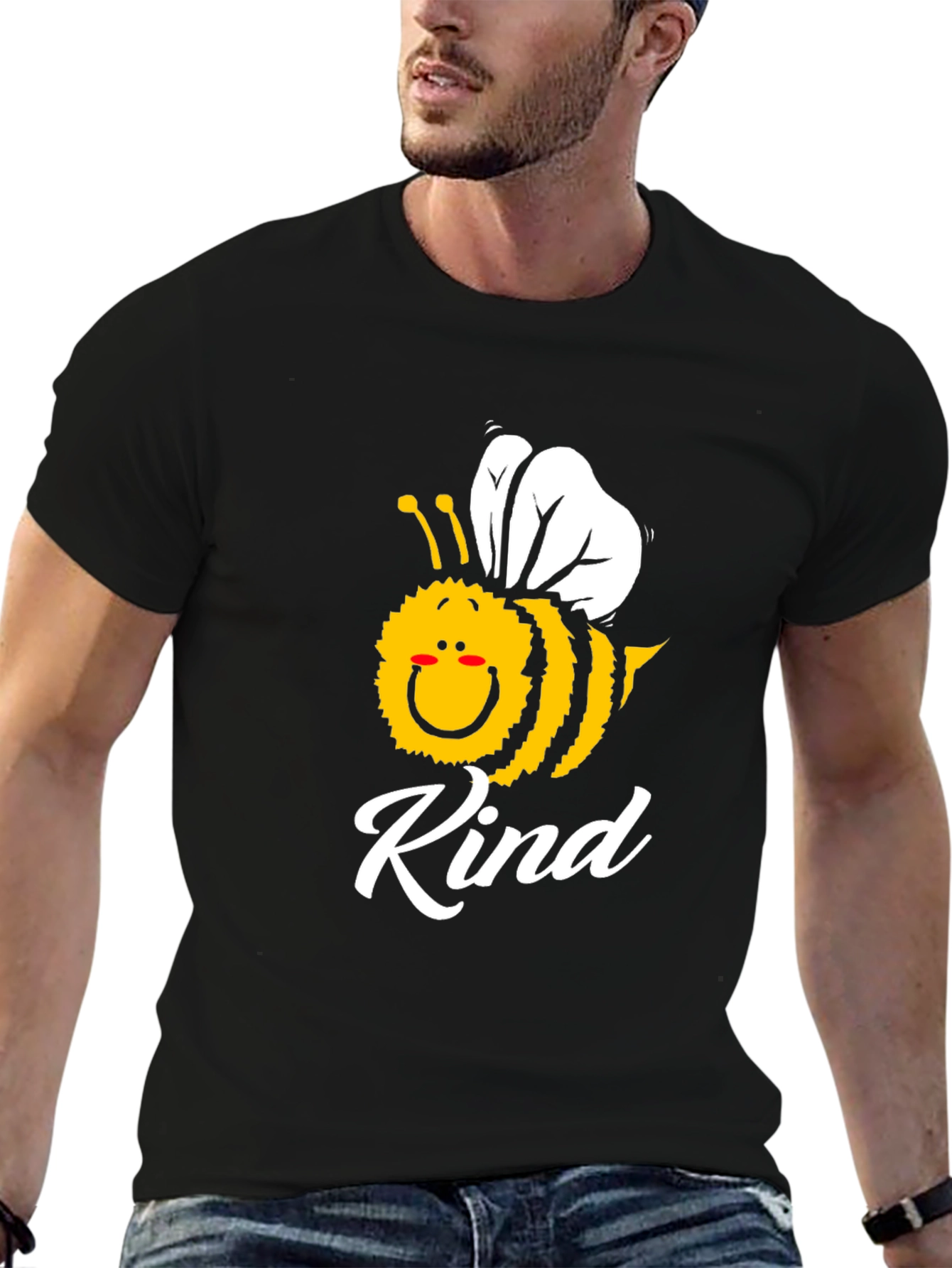 Bee Kind T-Shirt - Mens Black Graphic Tee