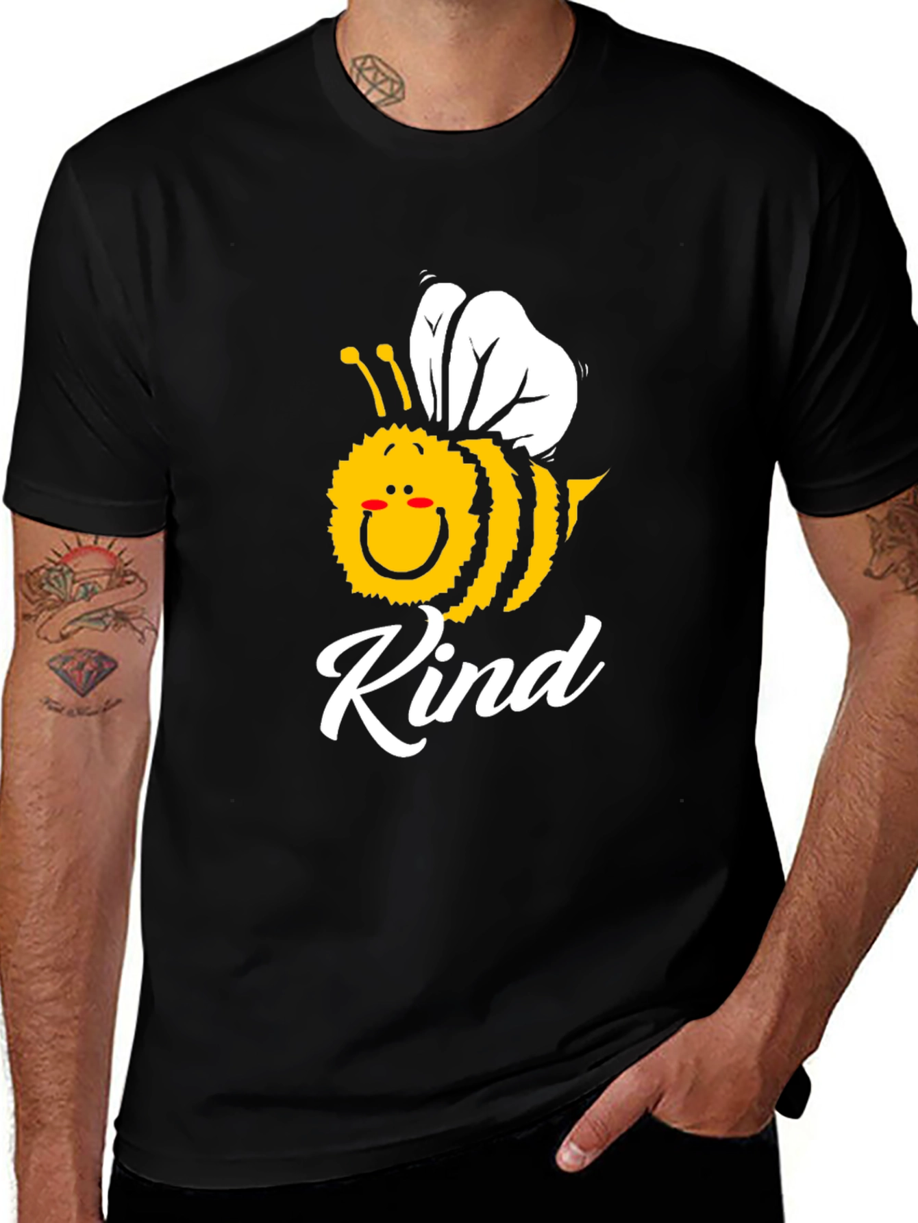 Bee Kind T-Shirt - Mens Black Graphic Tee