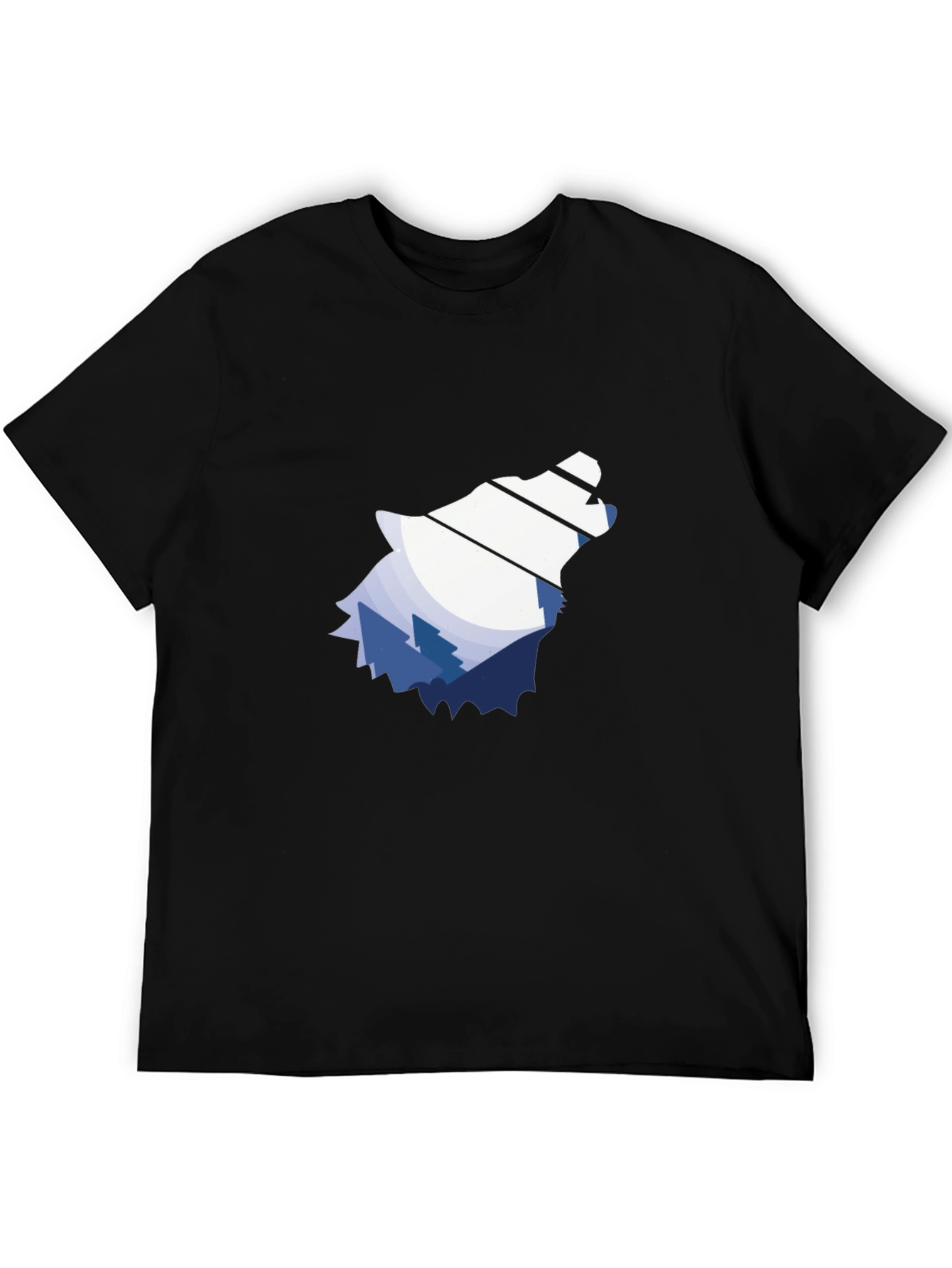 Wolf Mountain Graphic Tee - Stylish Nature Design