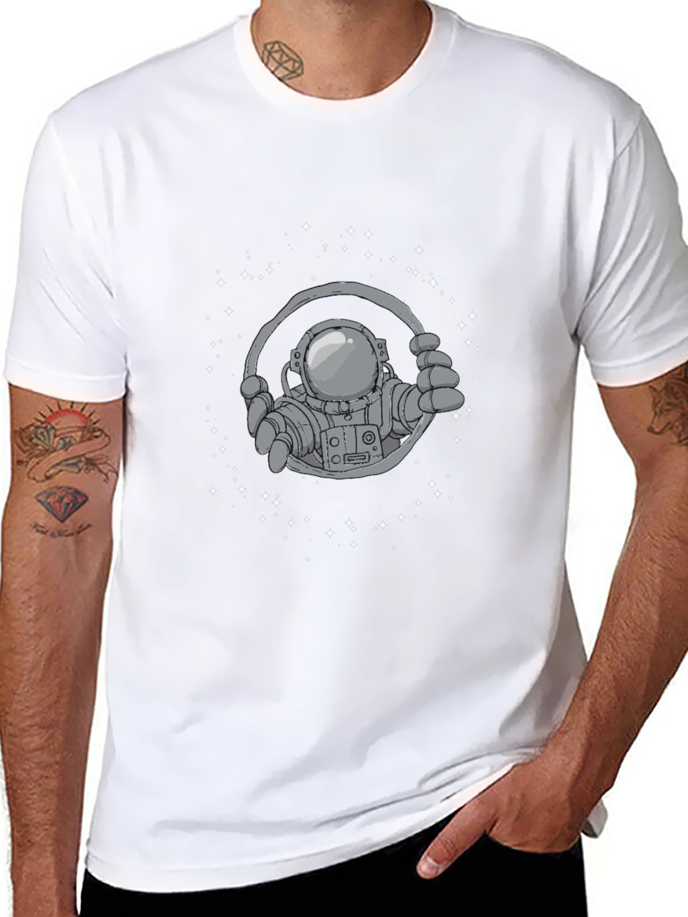 Astronaut Graphic T-Shirt - Space Explorer Design