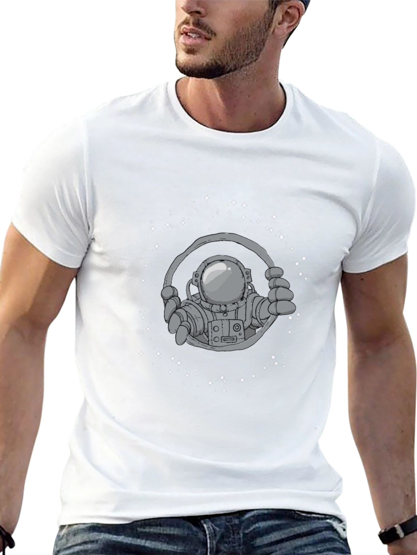 Astronaut Graphic T-Shirt - Space Explorer Design