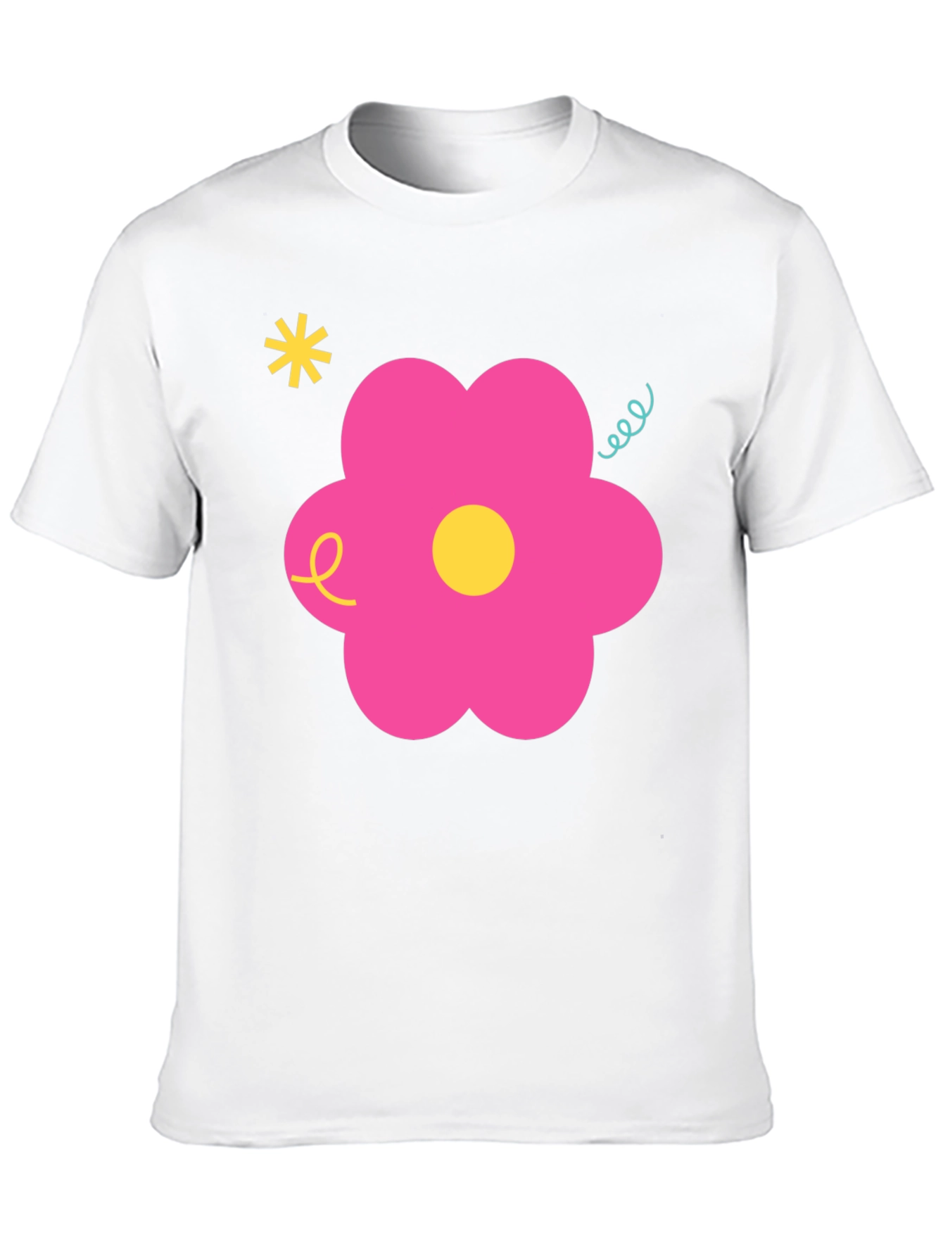 Retro Flower Graphic Black T-Shirt