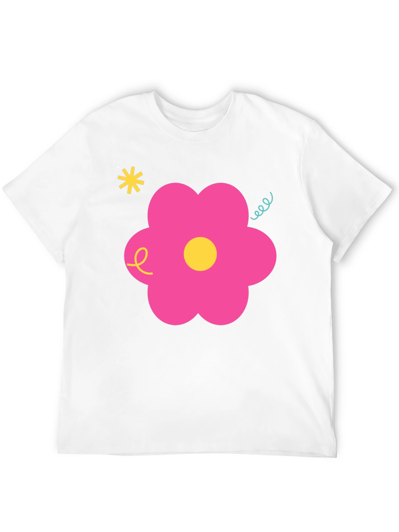 Retro Flower Graphic Black T-Shirt
