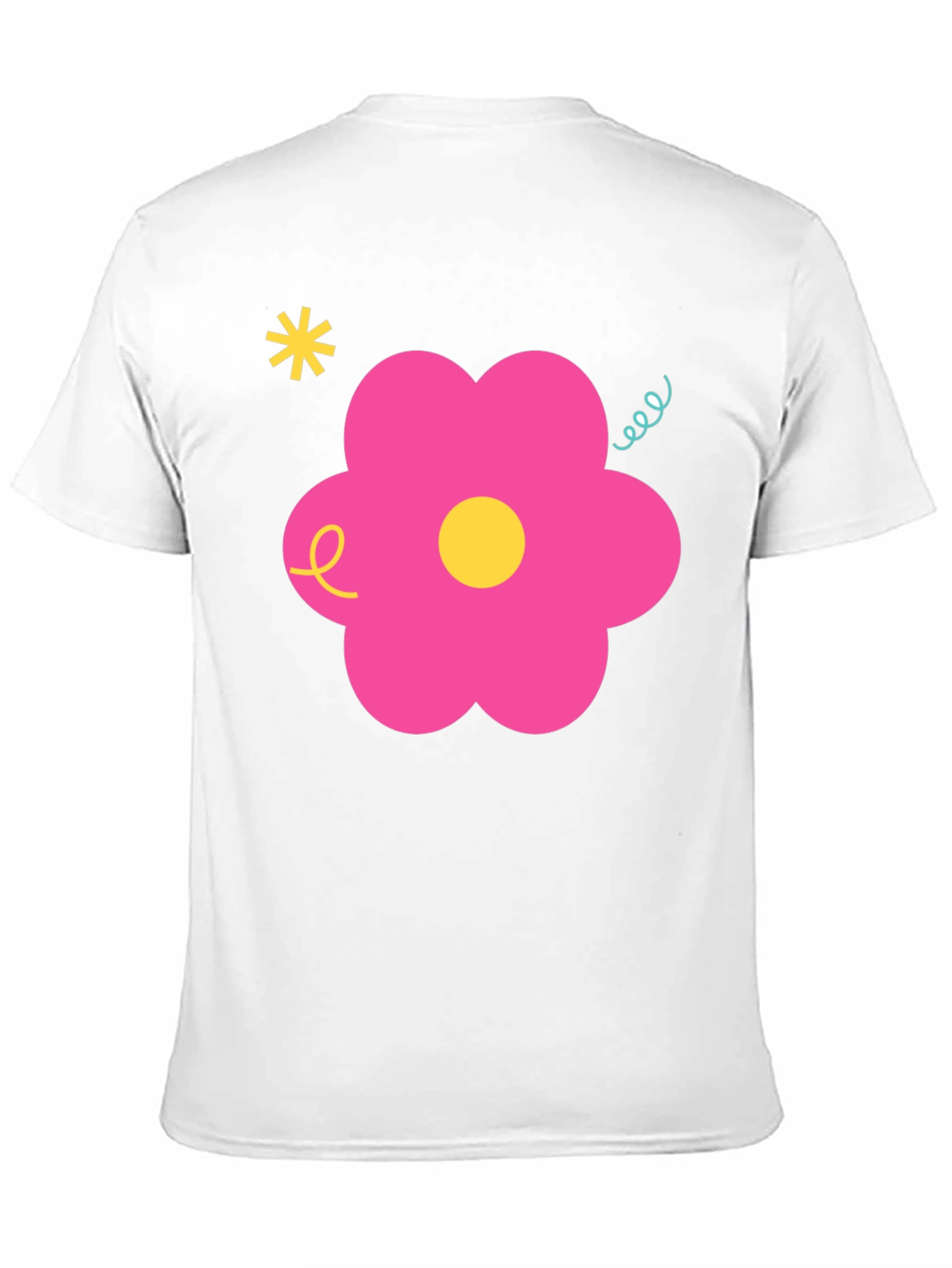 Retro Flower Graphic Black T-Shirt