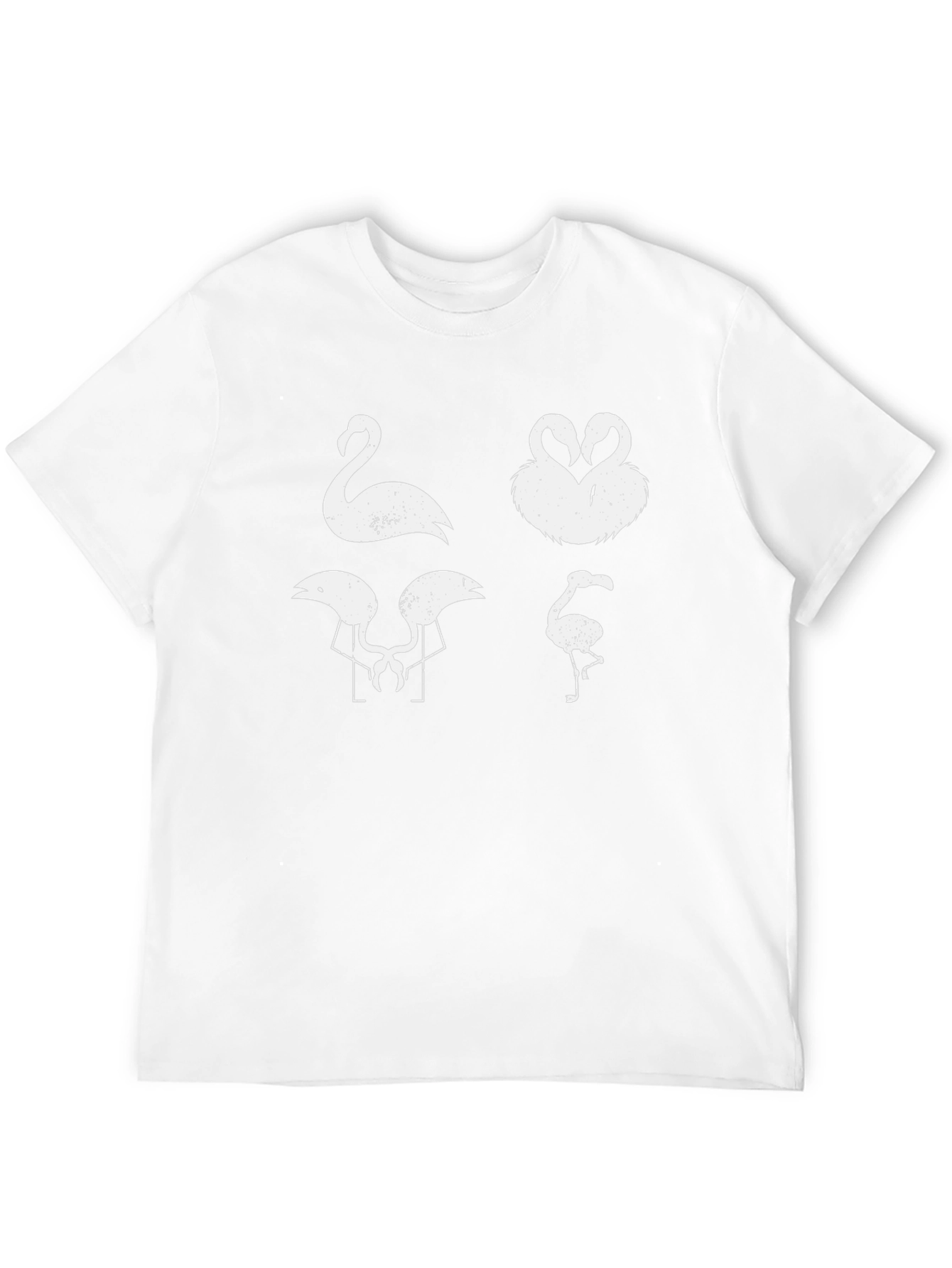 Flamingo Graphic Tee - Black Cotton T-Shirt