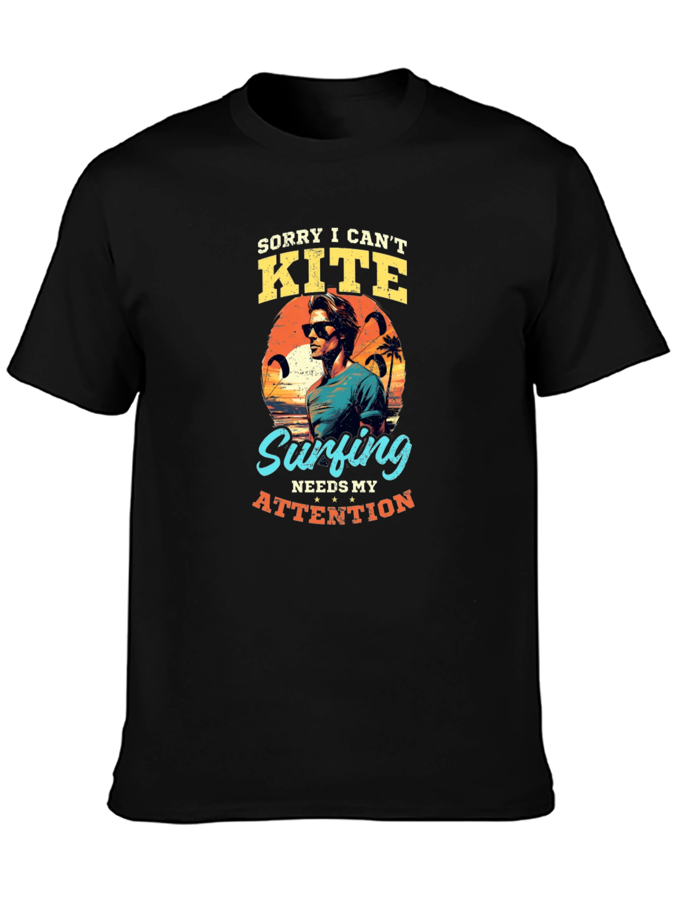 Kite Surfing Graphic Tee - Attention Please!