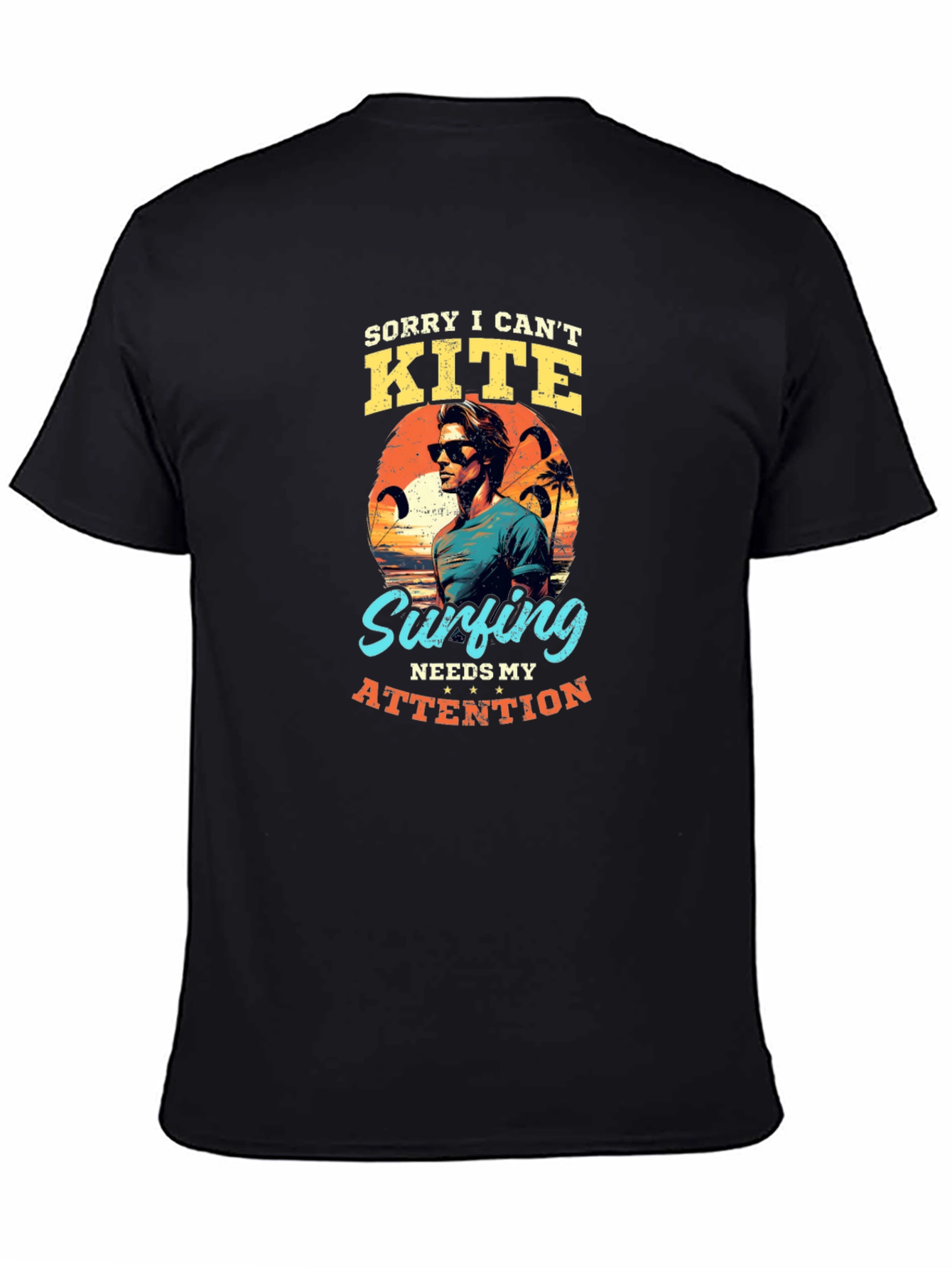 Kite Surfing Graphic Tee - Attention Please!