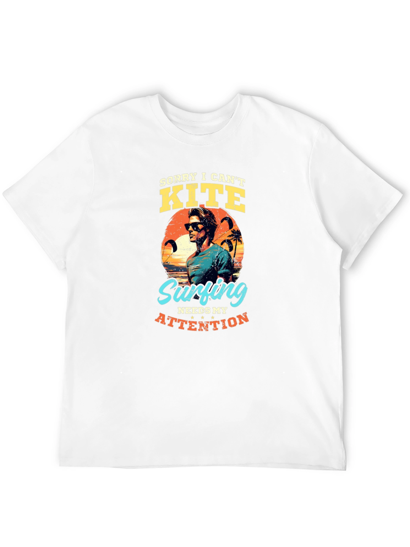 Kite Surfing Graphic Tee - Attention Please!