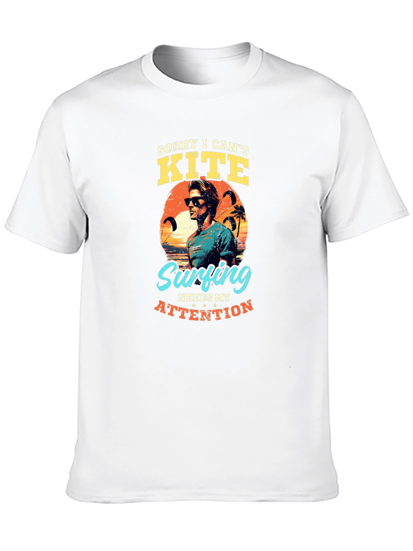 Kite Surfing Graphic Tee - Attention Please!